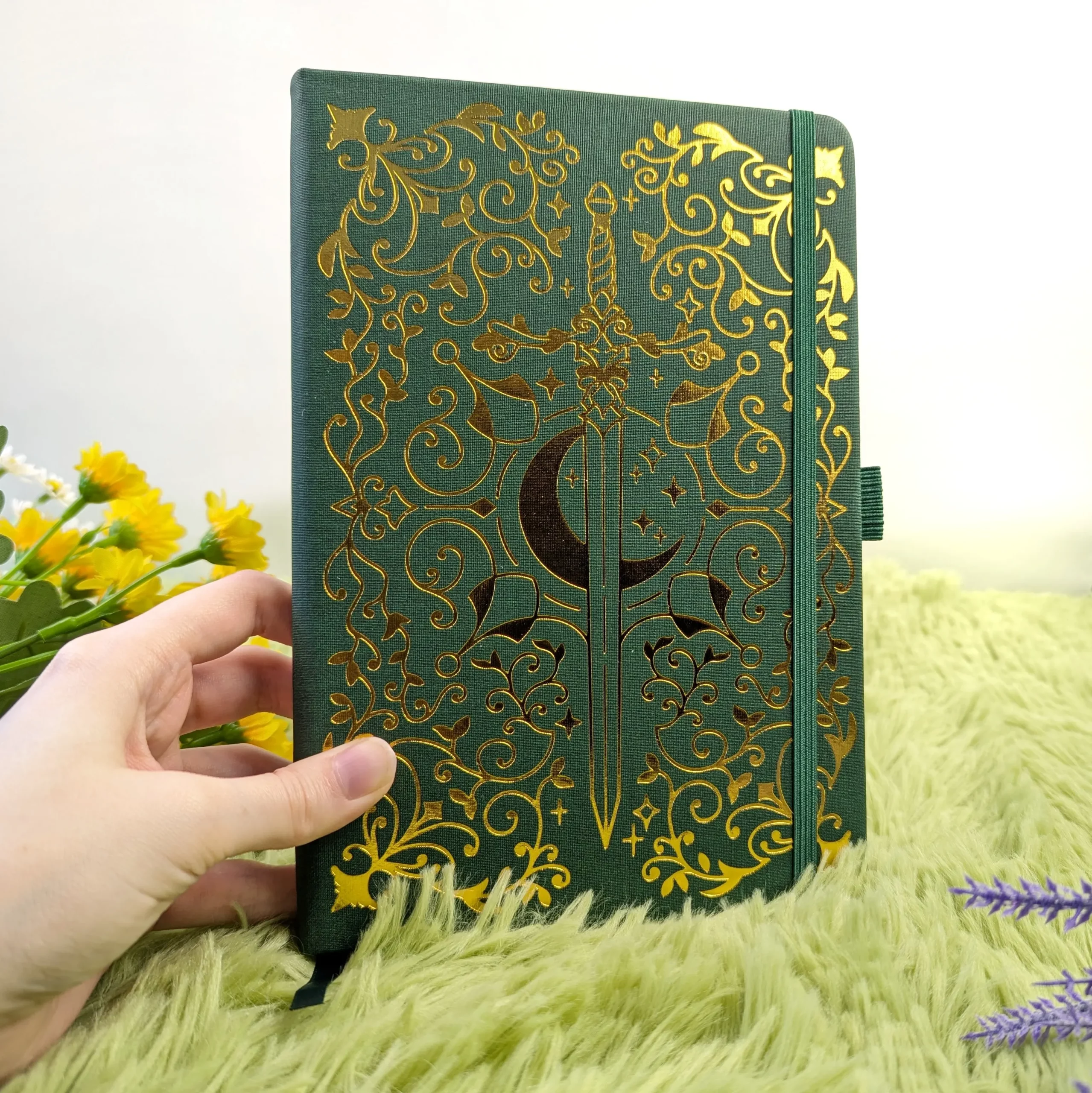 Druidic Sword Dot Grid Notebook in Dark Green, photo 6