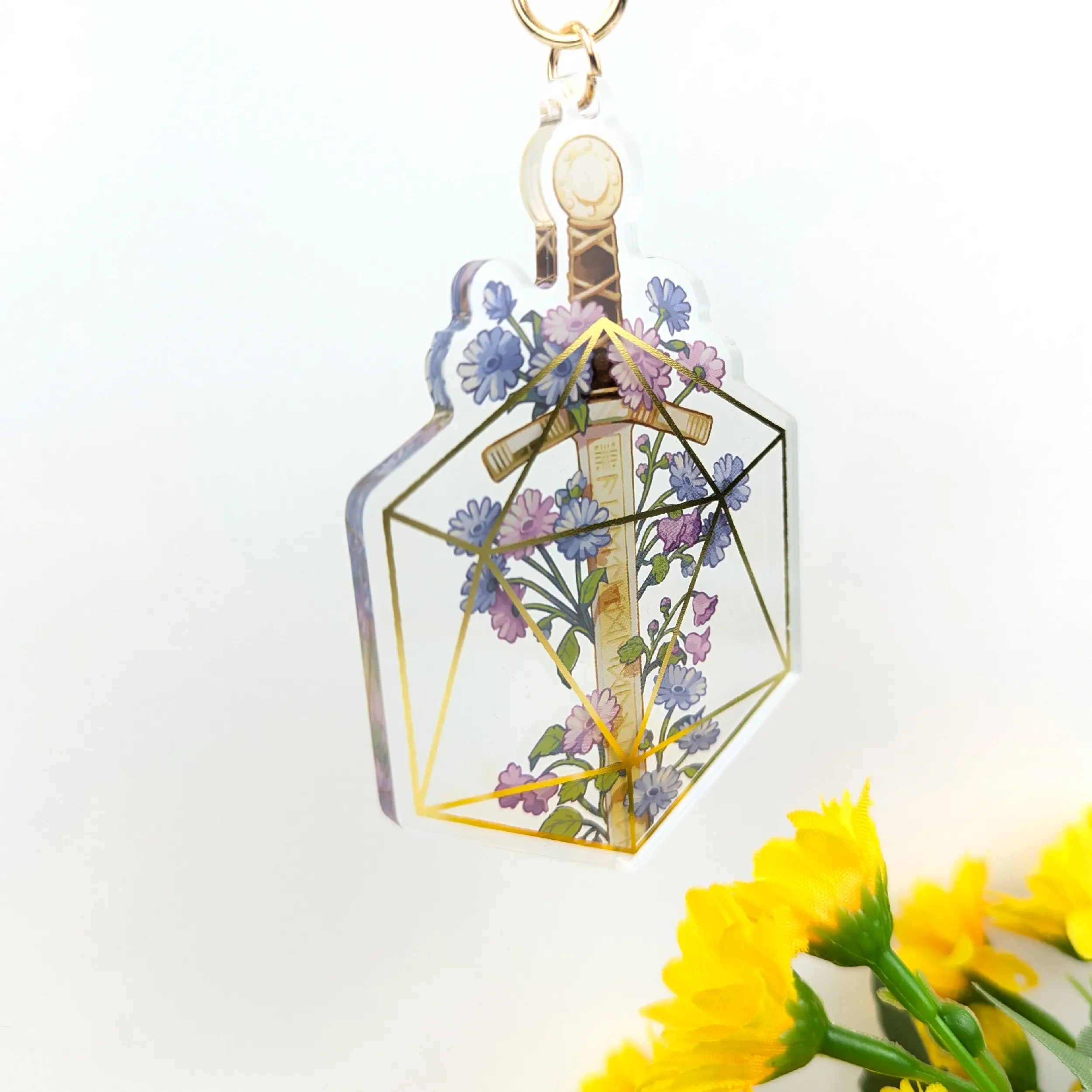 Excalibur, Gold Foil Acrylic Charm, photo 8