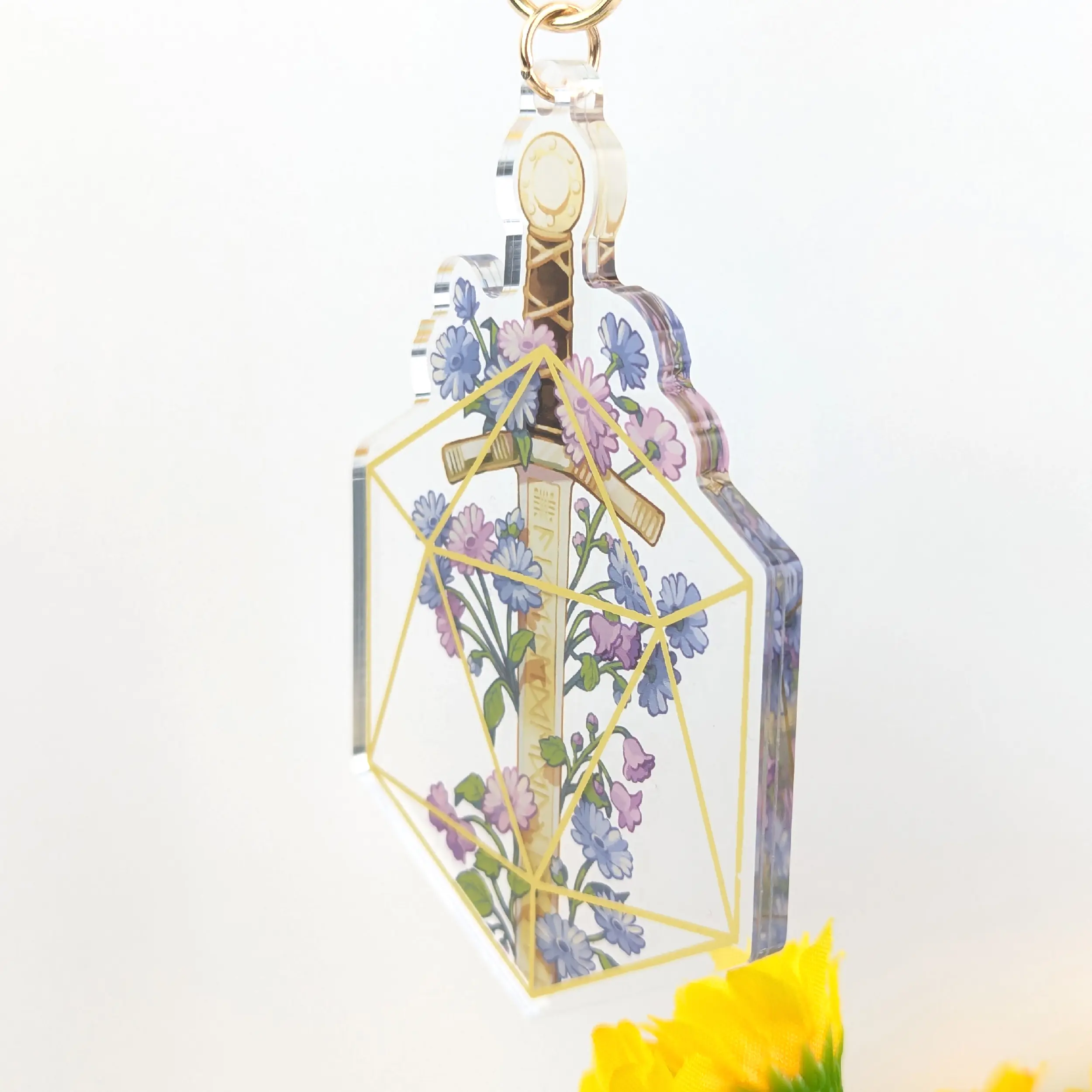 Excalibur, Gold Foil Acrylic Charm, photo 7