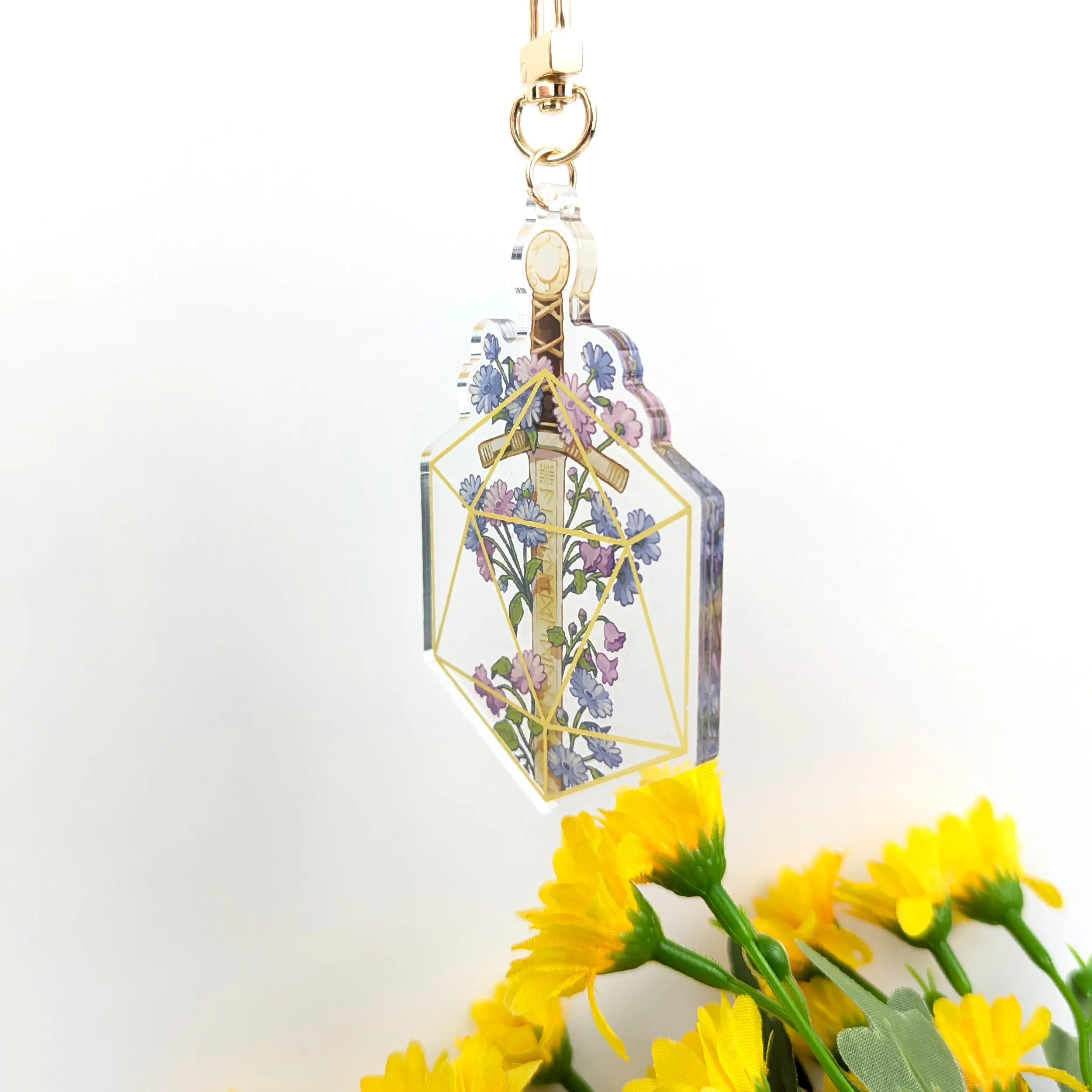Excalibur, Gold Foil Acrylic Charm, photo 5