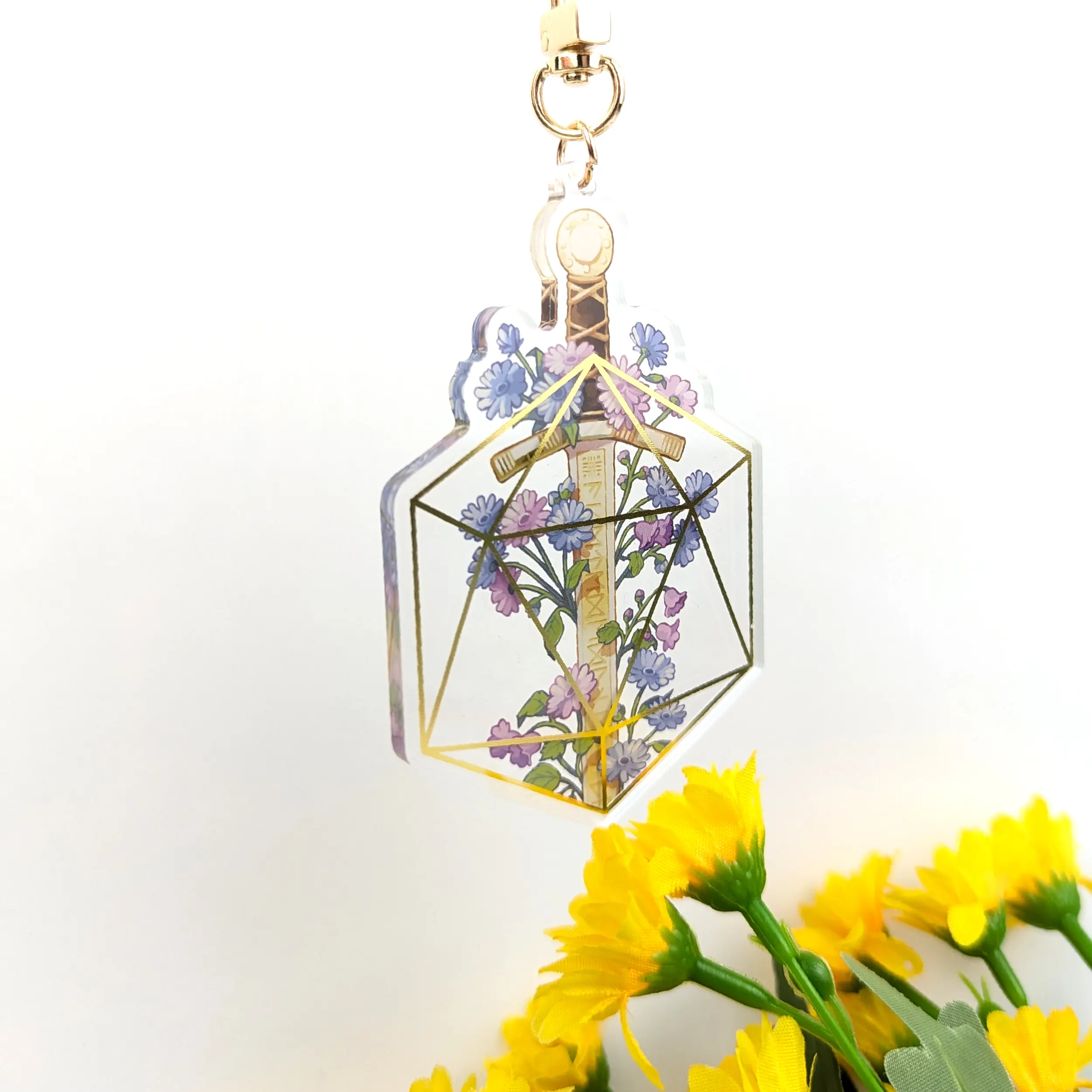 Excalibur, Gold Foil Acrylic Charm, photo 4