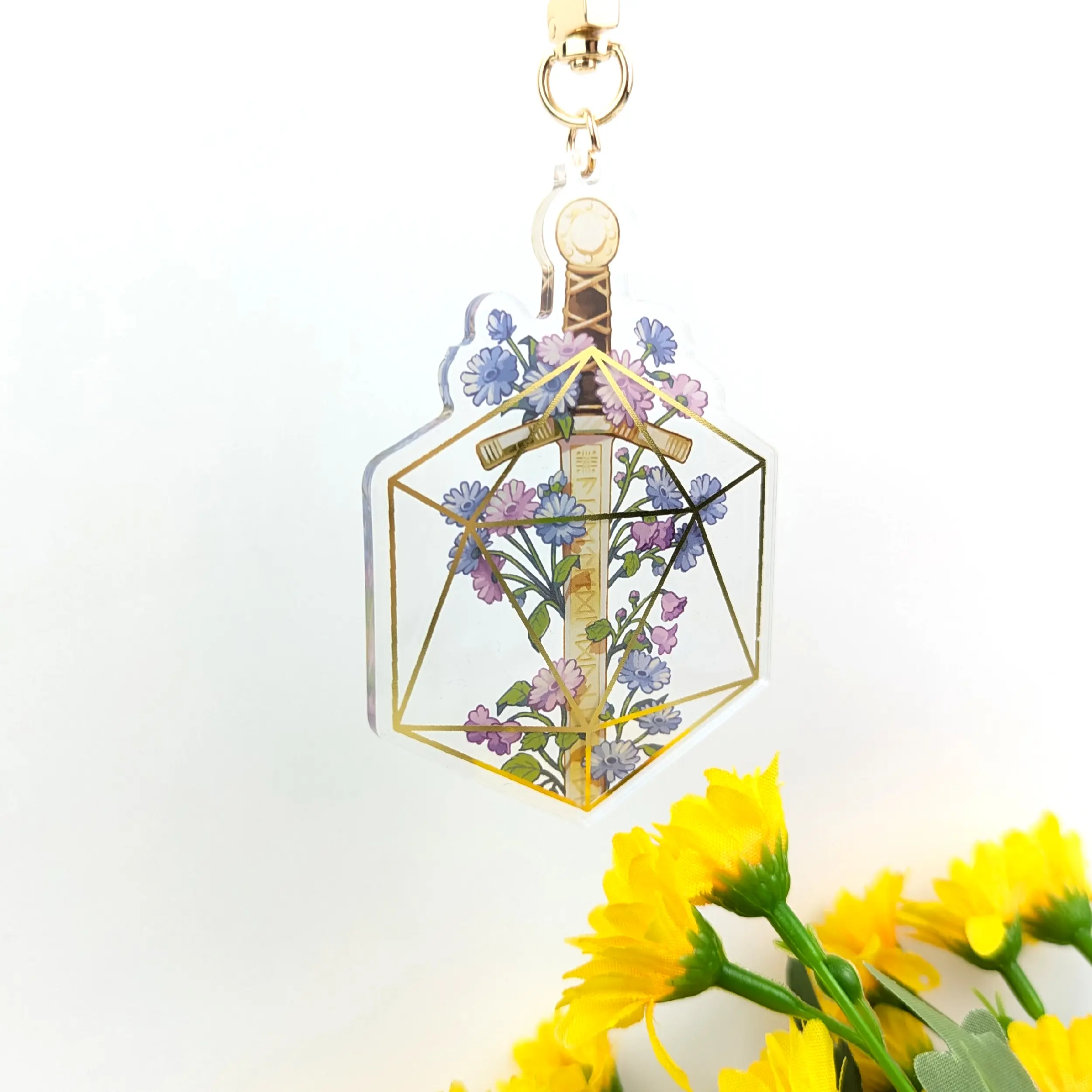 Excalibur, Gold Foil Acrylic Charm, photo 3