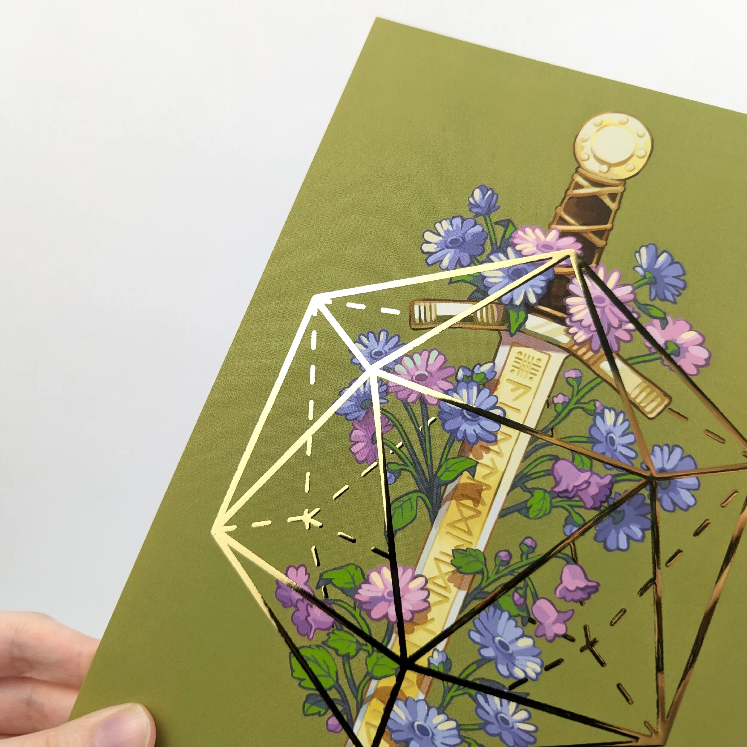 Excalibur, Gold Foil A5 Art Print, photo 7