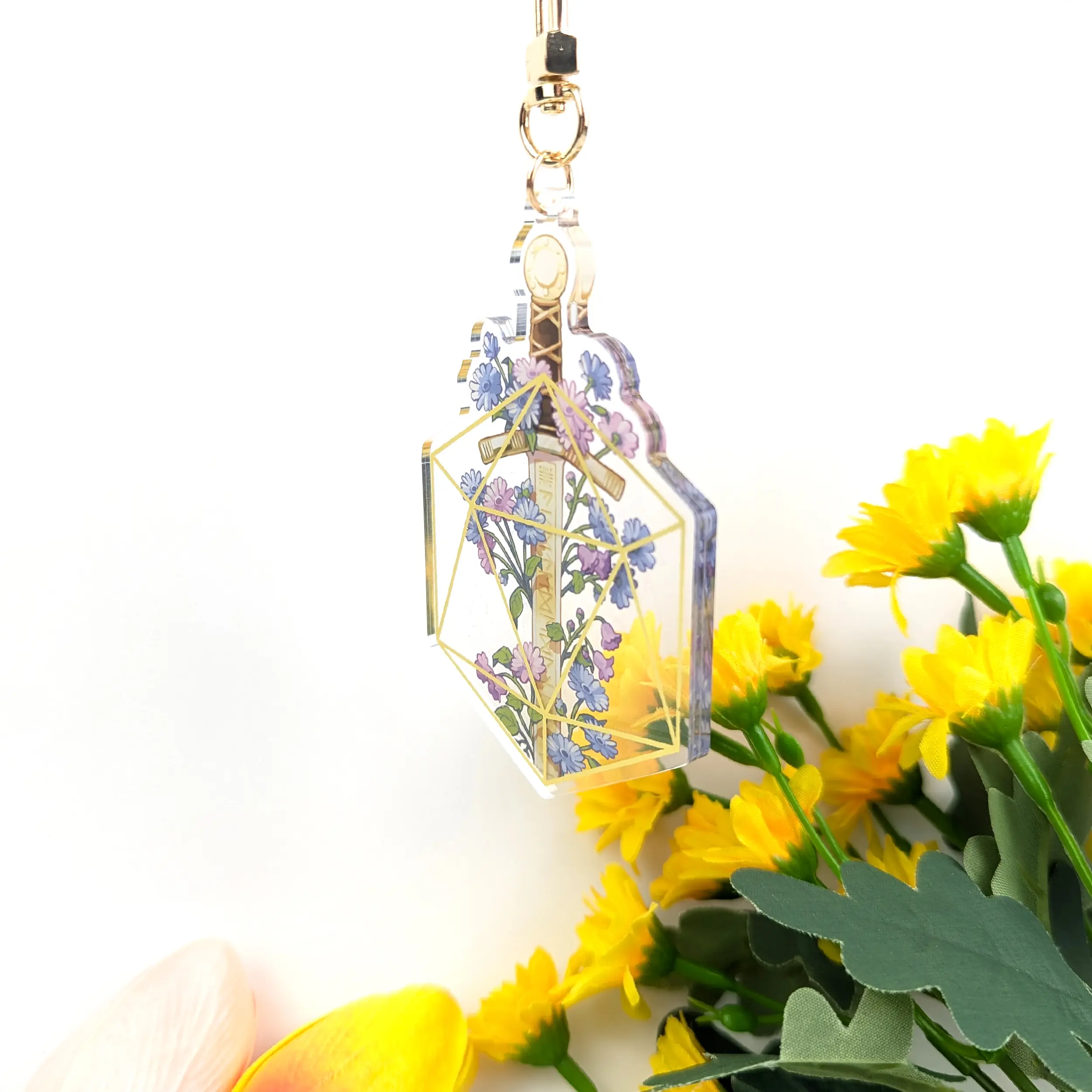 Excalibur, Gold Foil Acrylic Charm, photo 9