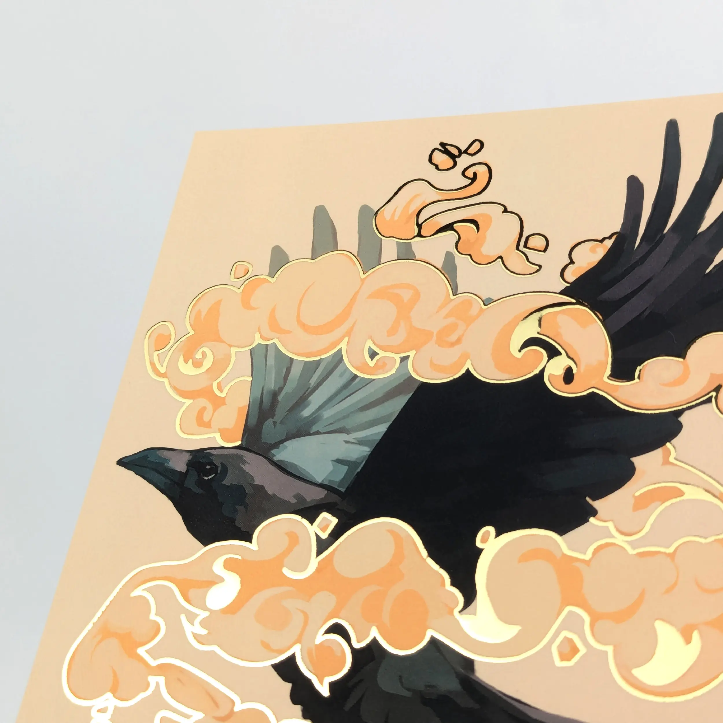 Fly High, Gold Foil A5 Art Print, photo 7