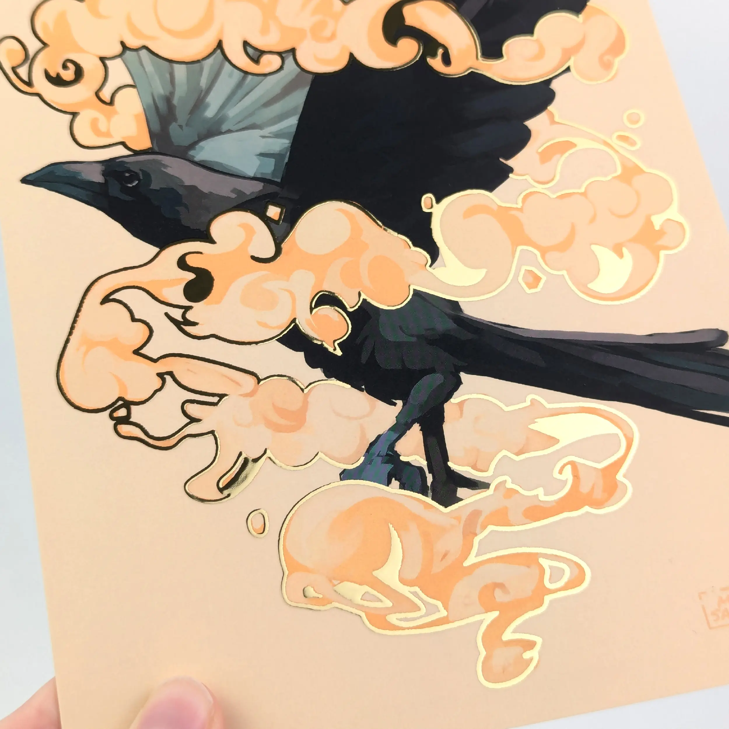 Fly High, Gold Foil A5 Art Print, photo 5