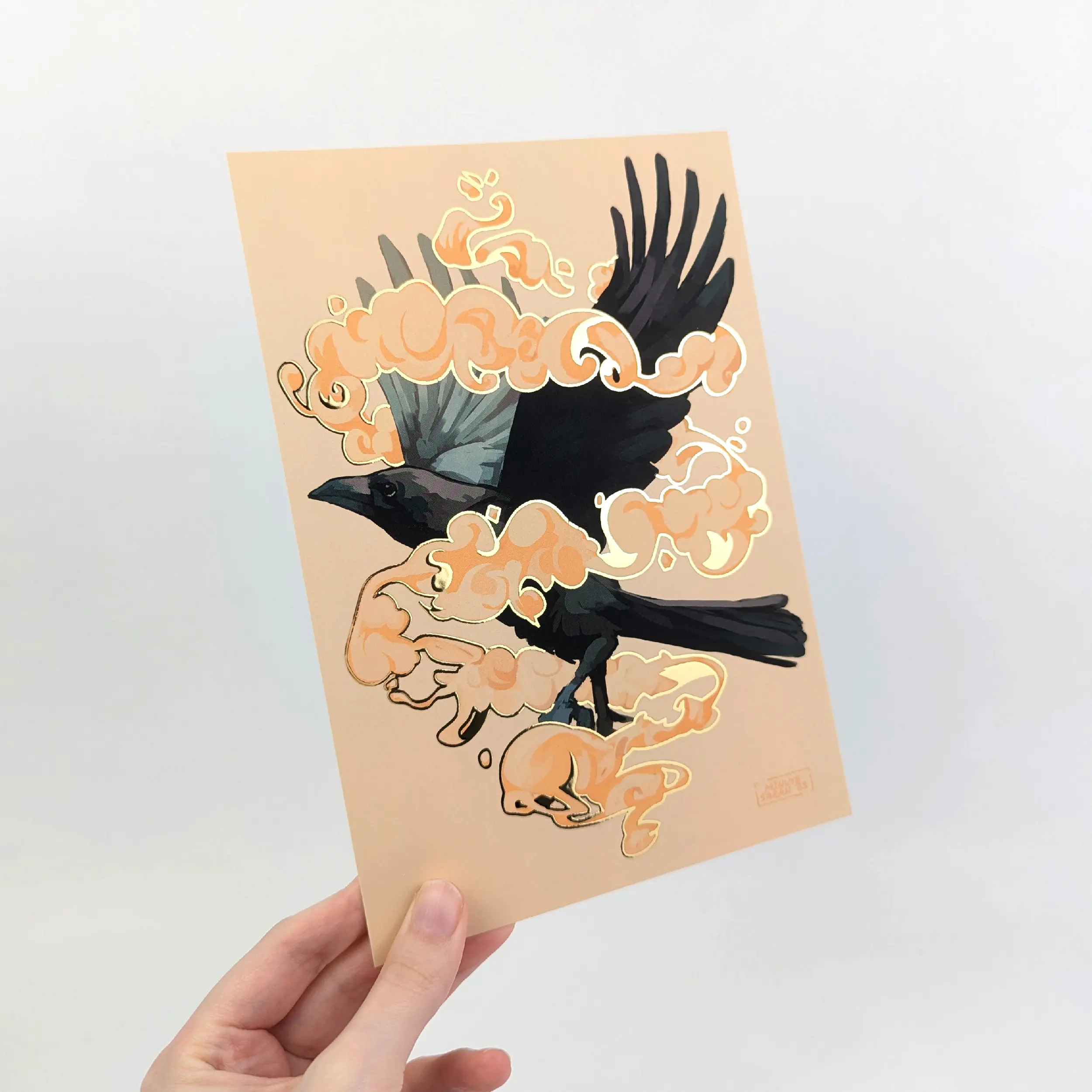 Fly High, Gold Foil A5 Art Print, photo 4