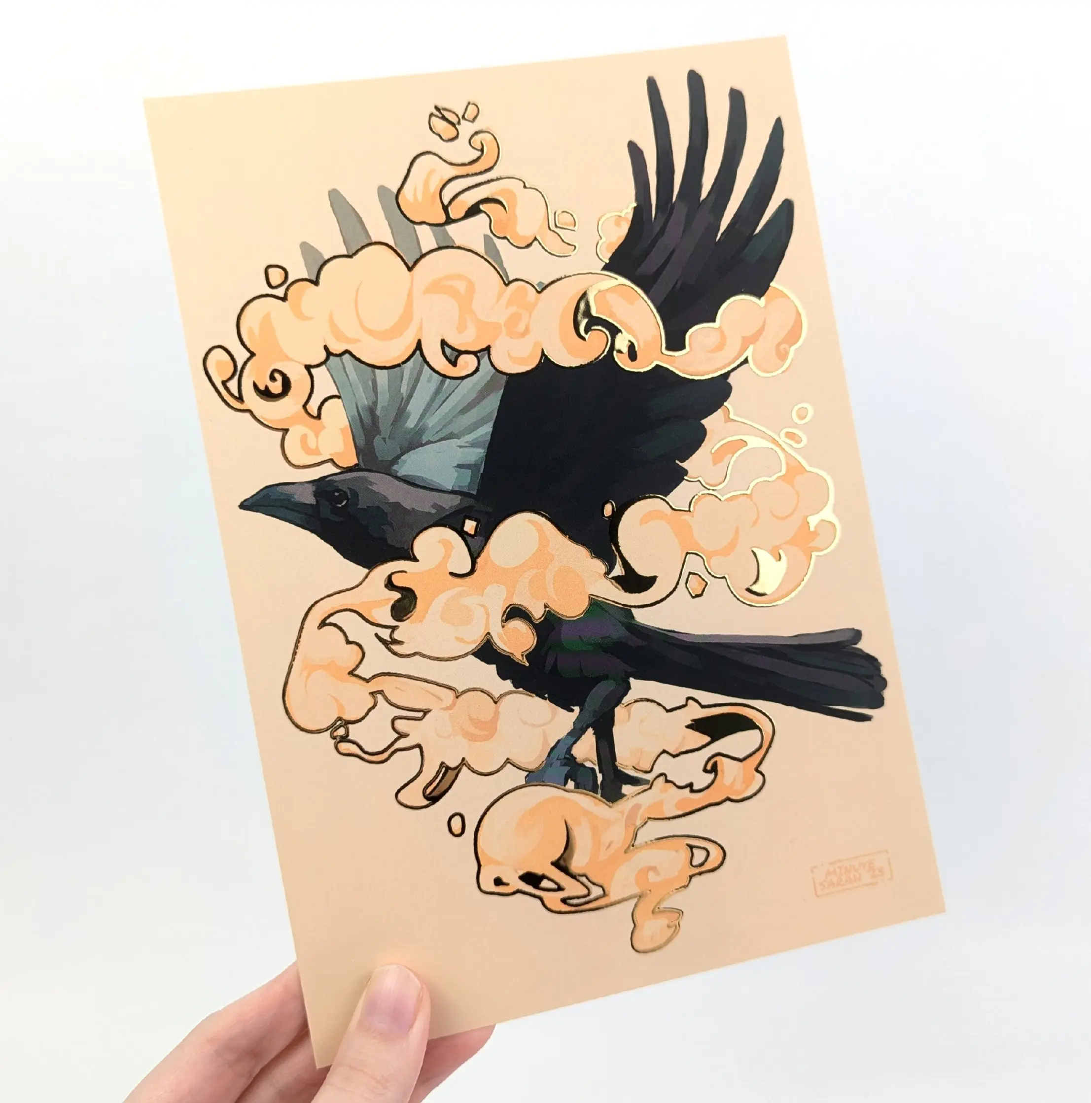 Fly High, Gold Foil A5 Art Print, photo 2