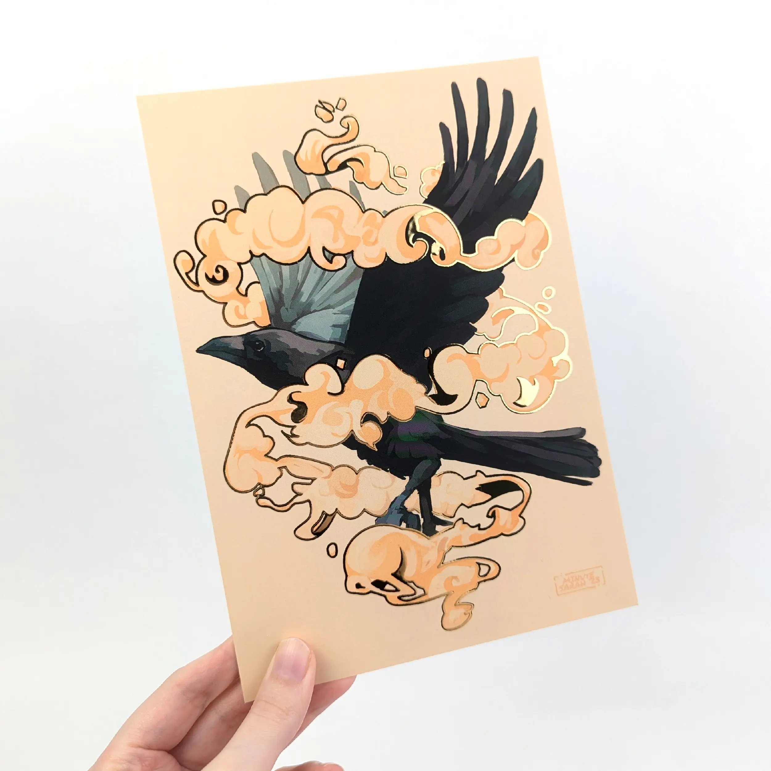 Fly High, Gold Foil A5 Art Print, photo 3
