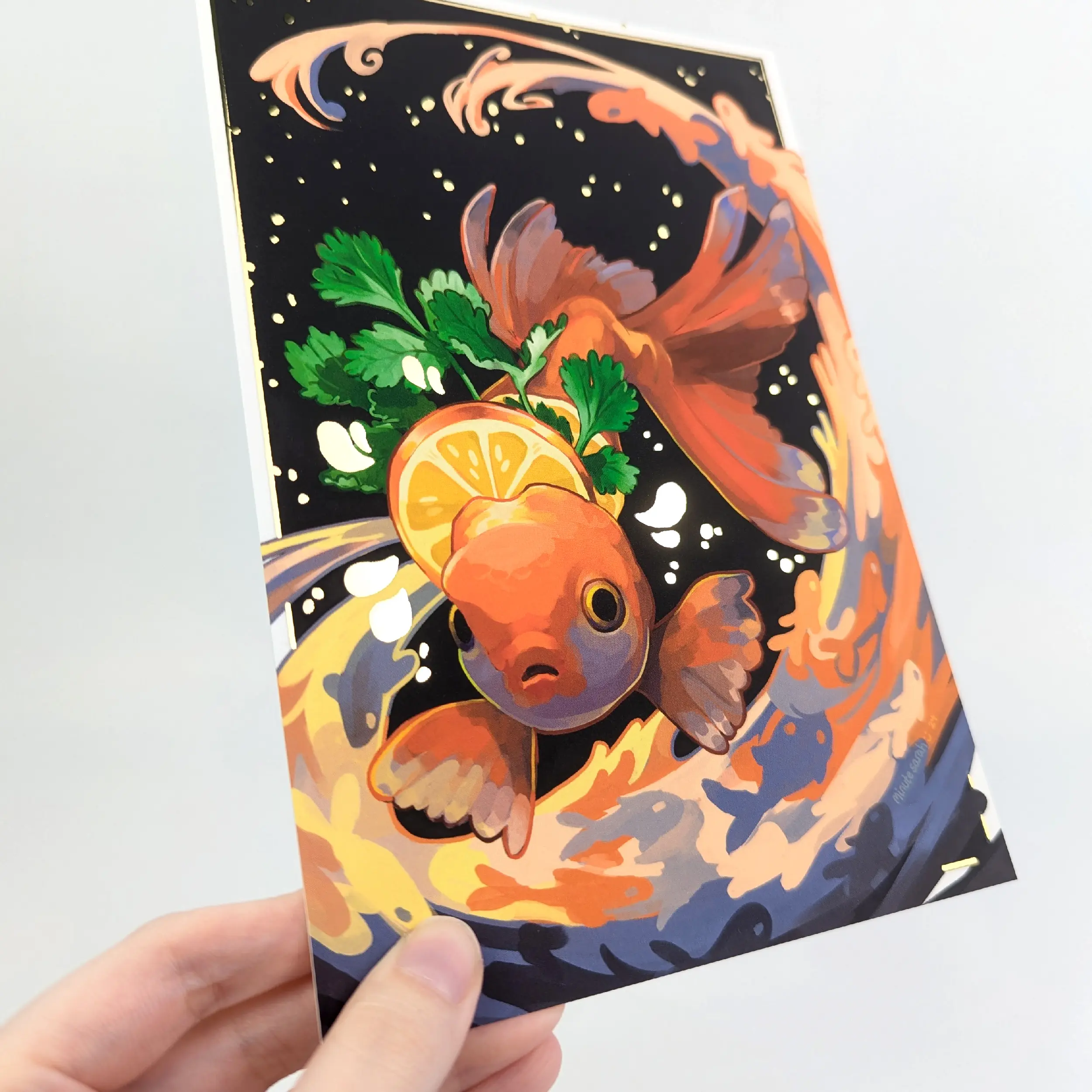 Heart of Gold, Gold Foil A5 Art Print, photo 3