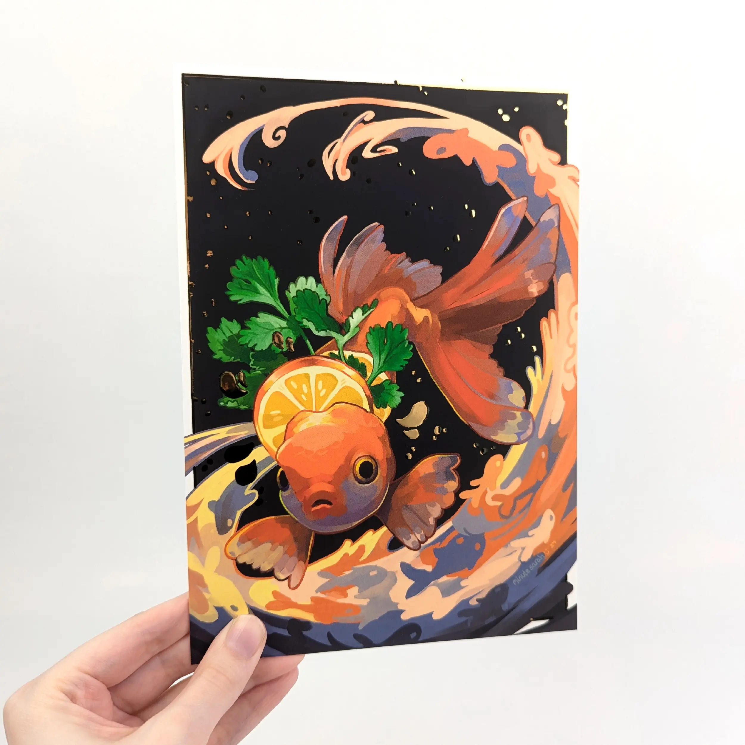 Heart of Gold, Gold Foil A5 Art Print, photo 2