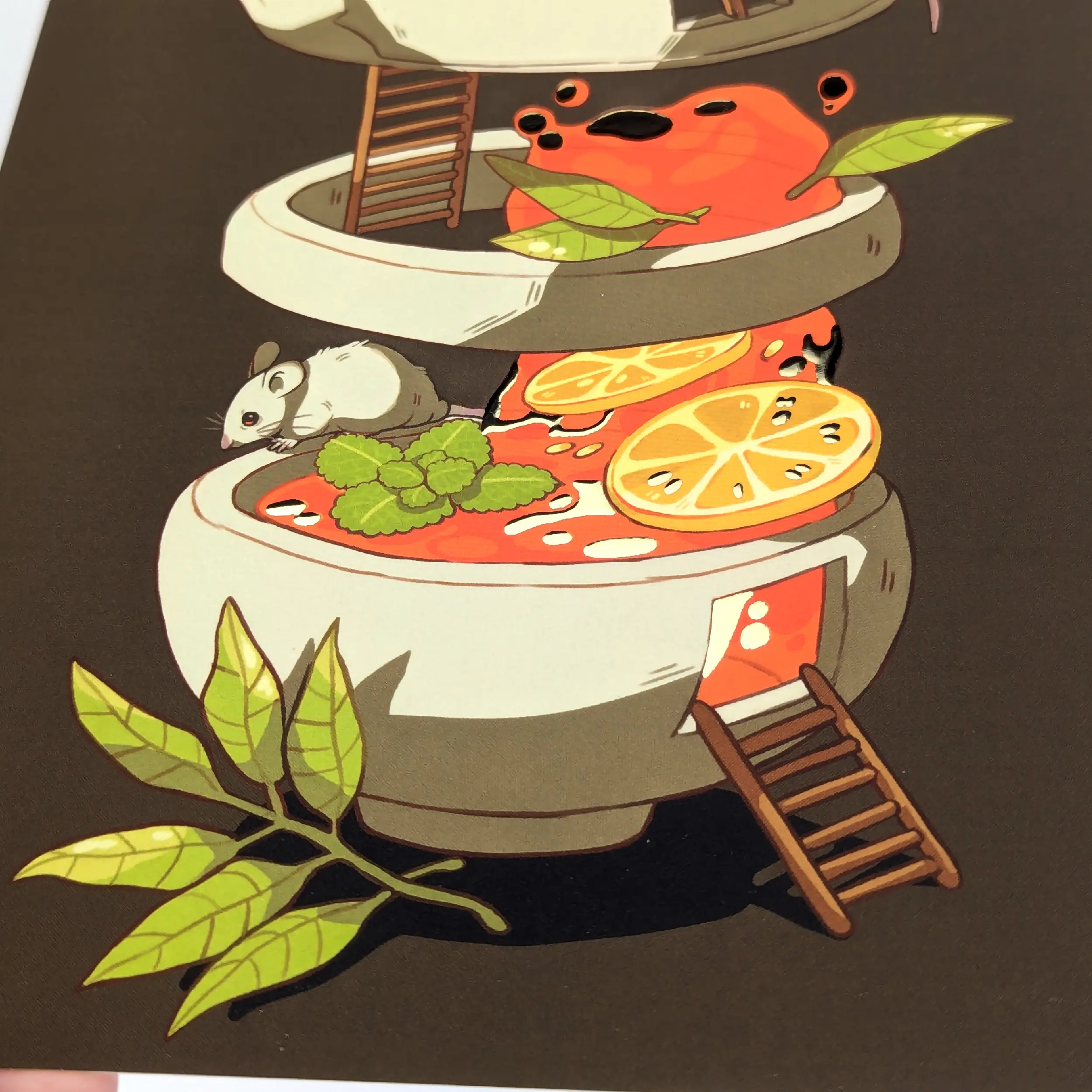 Lemon Mint Tea, Gold Foil A5 Art Print, photo 7