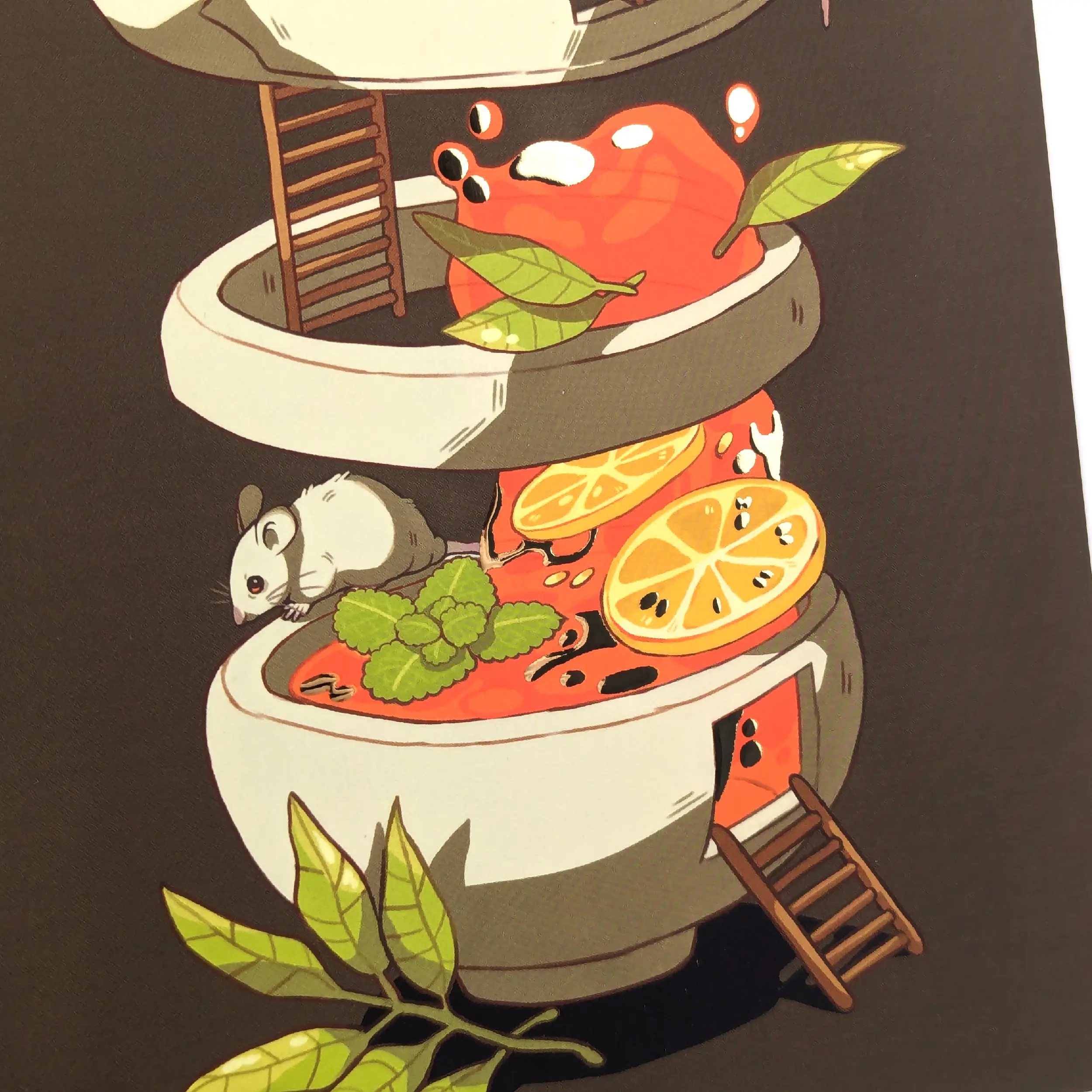 Lemon Mint Tea, Gold Foil A5 Art Print, photo 6