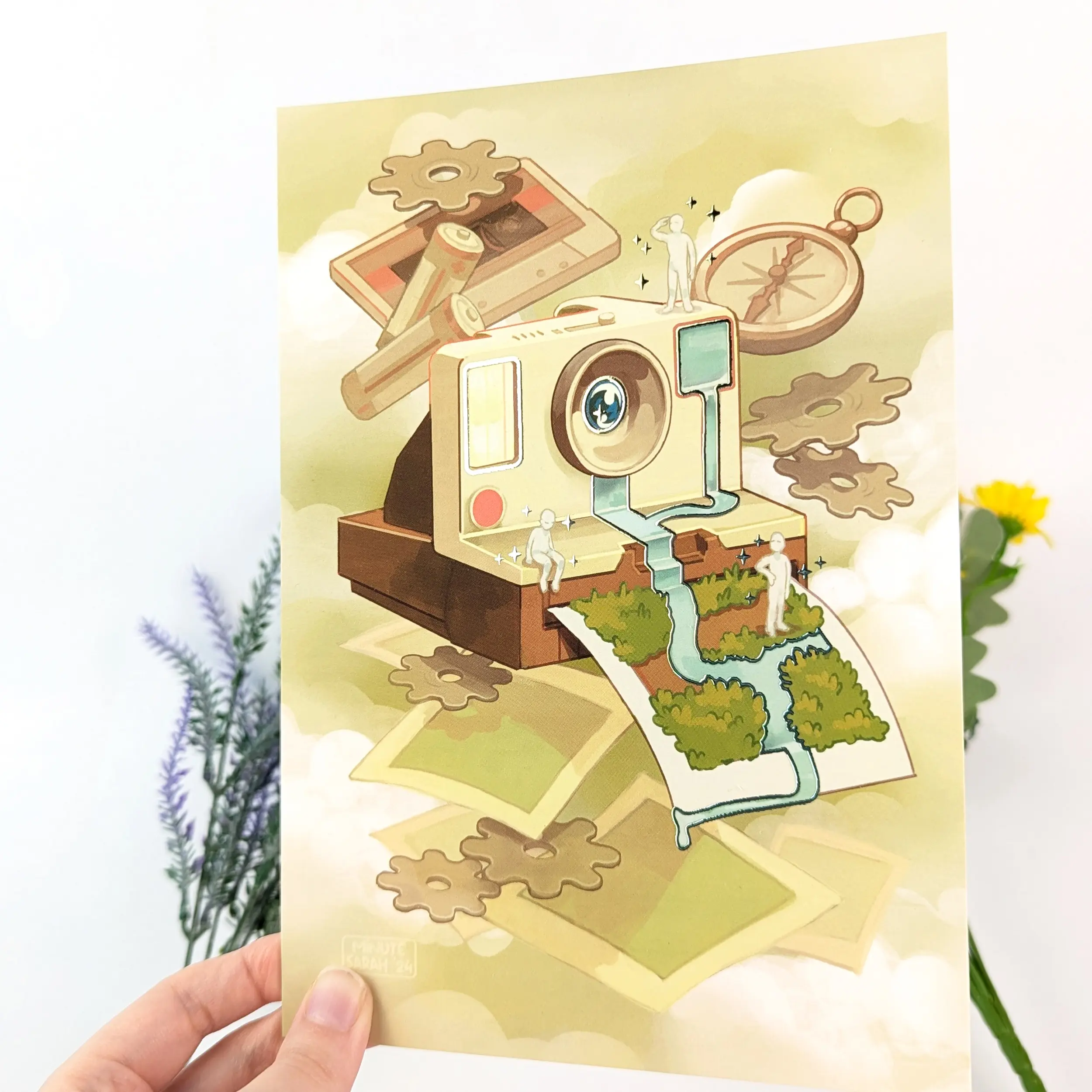 Another World, Gold Foil A5 Art Print, photo 2