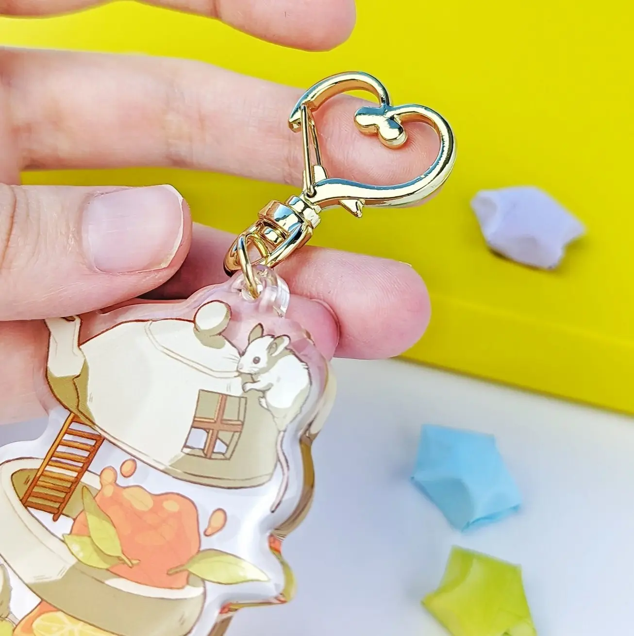 Lemon Mint Tea Acrylic Charm, photo 2