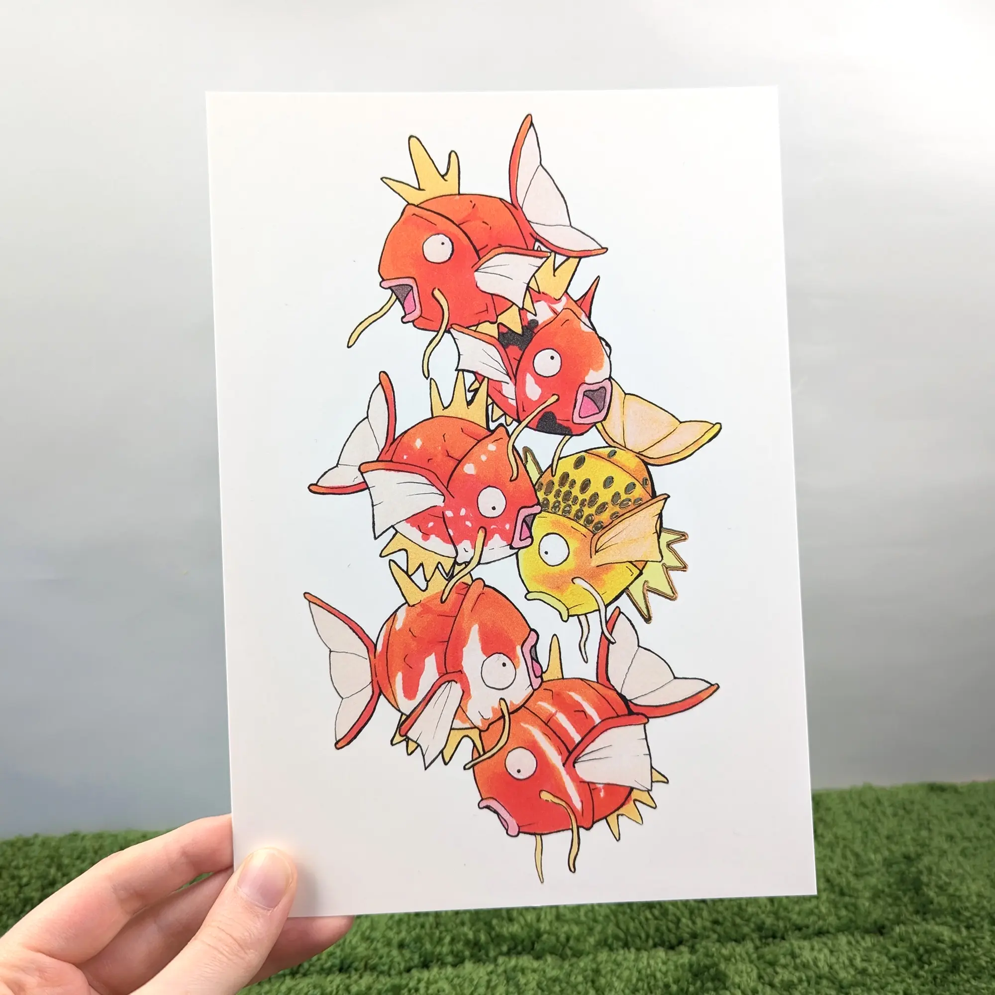 Karp Falls, Gold Foil A5 Art Print, photo 7