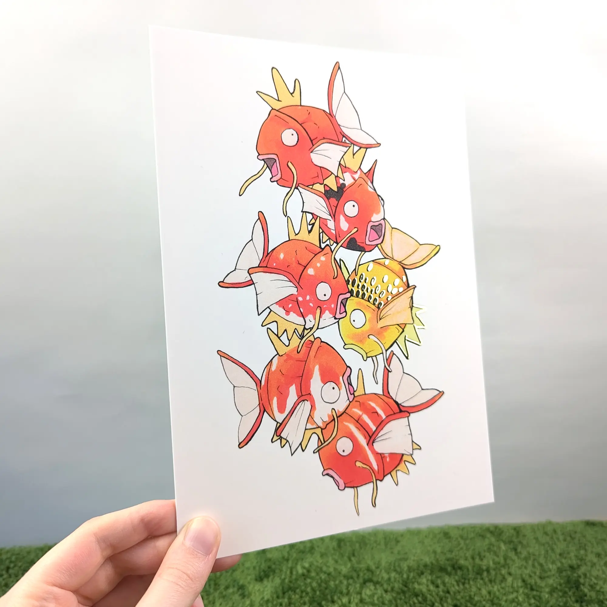 Karp Falls, Gold Foil A5 Art Print, photo 4