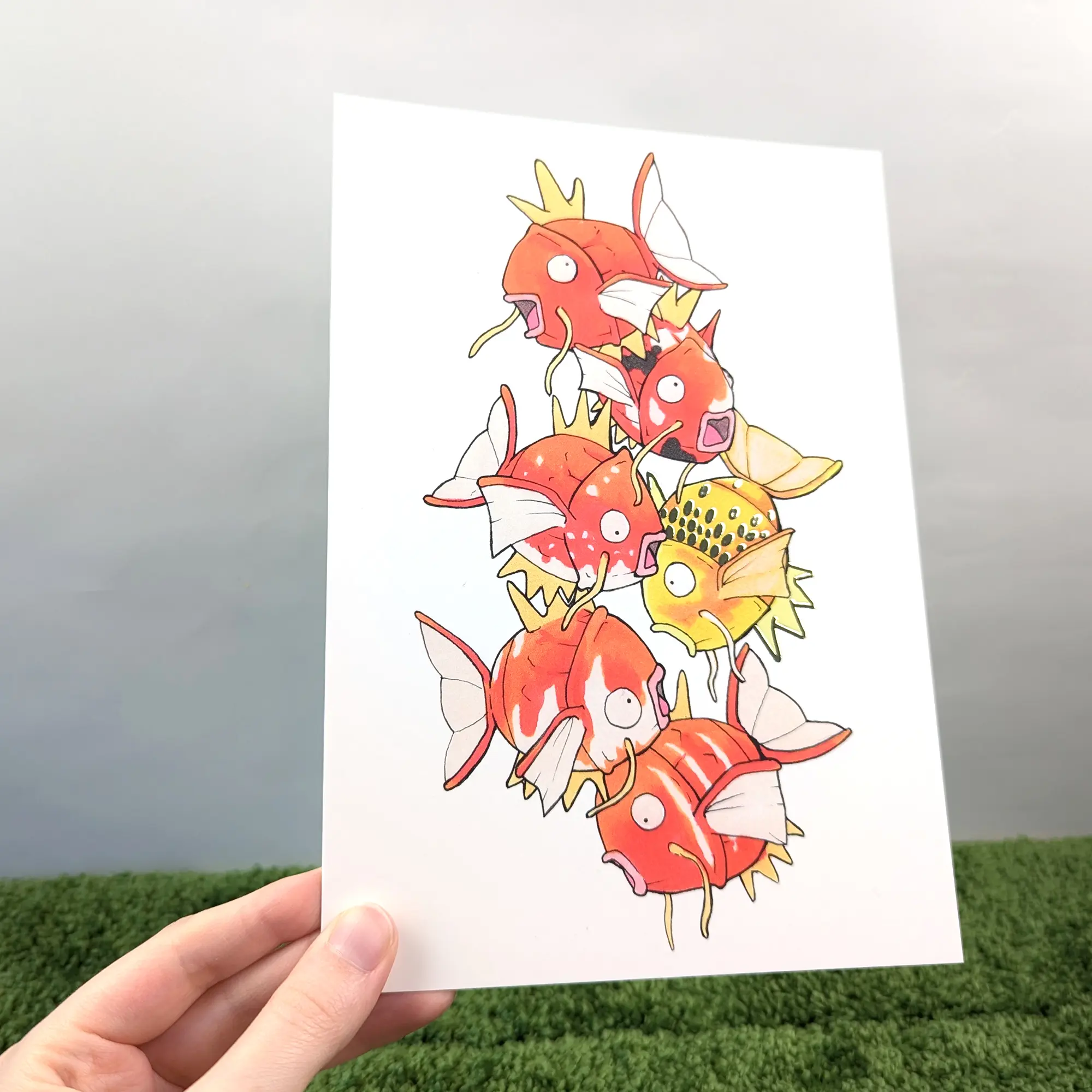 Karp Falls, Gold Foil A5 Art Print, photo 2