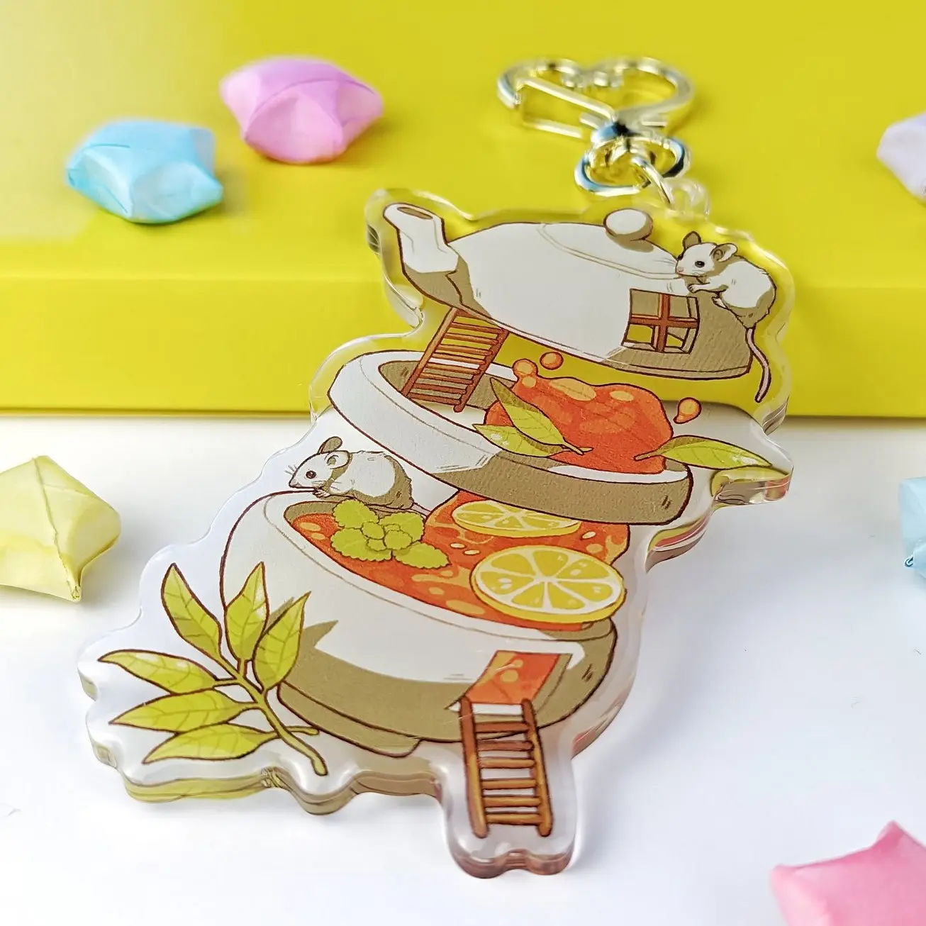 Lemon Mint Tea Acrylic Charm, photo 7