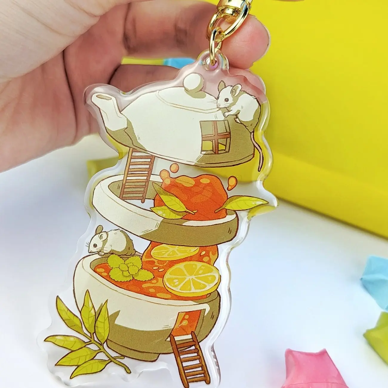 Lemon Mint Tea Acrylic Charm, photo 6