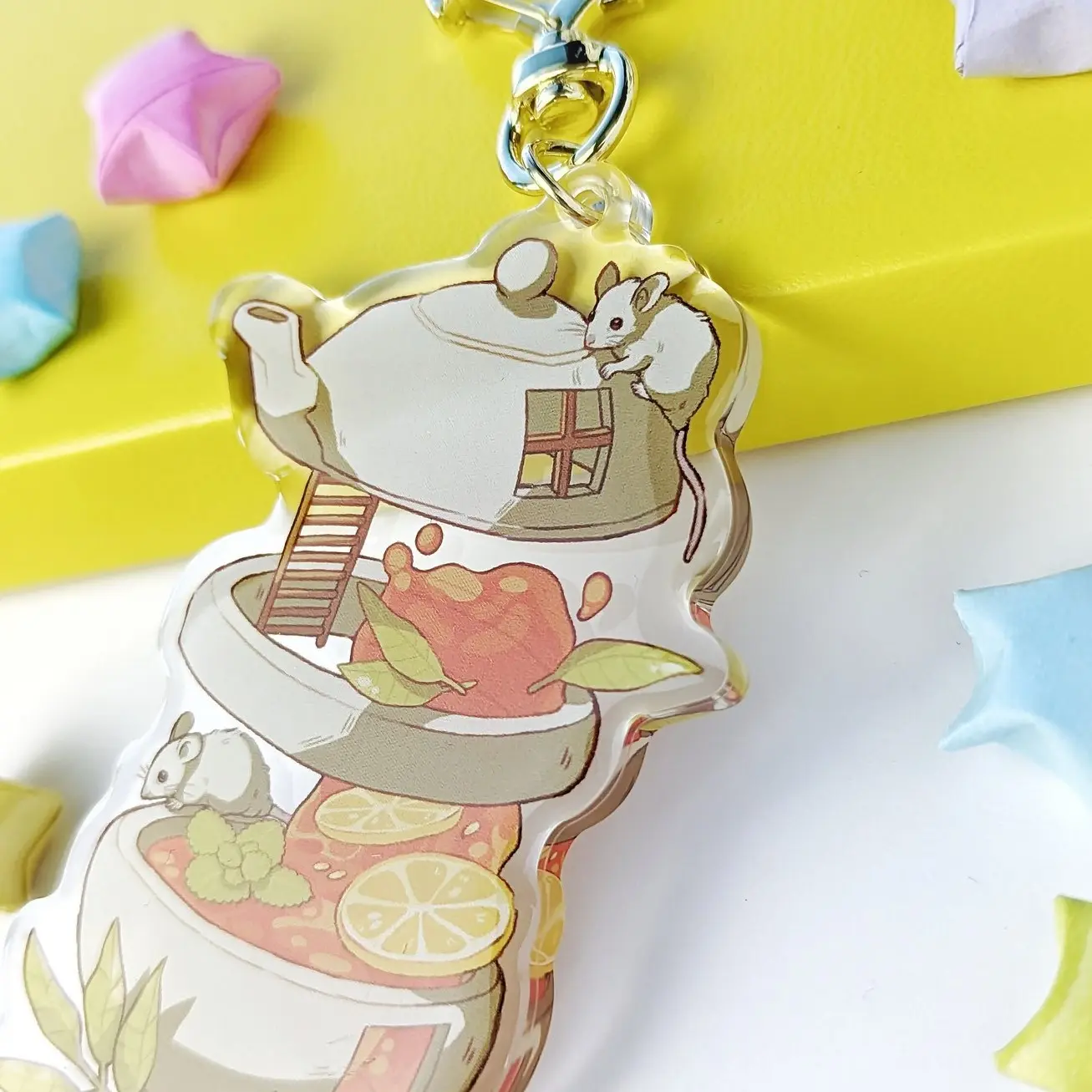 Lemon Mint Tea Acrylic Charm, photo 5