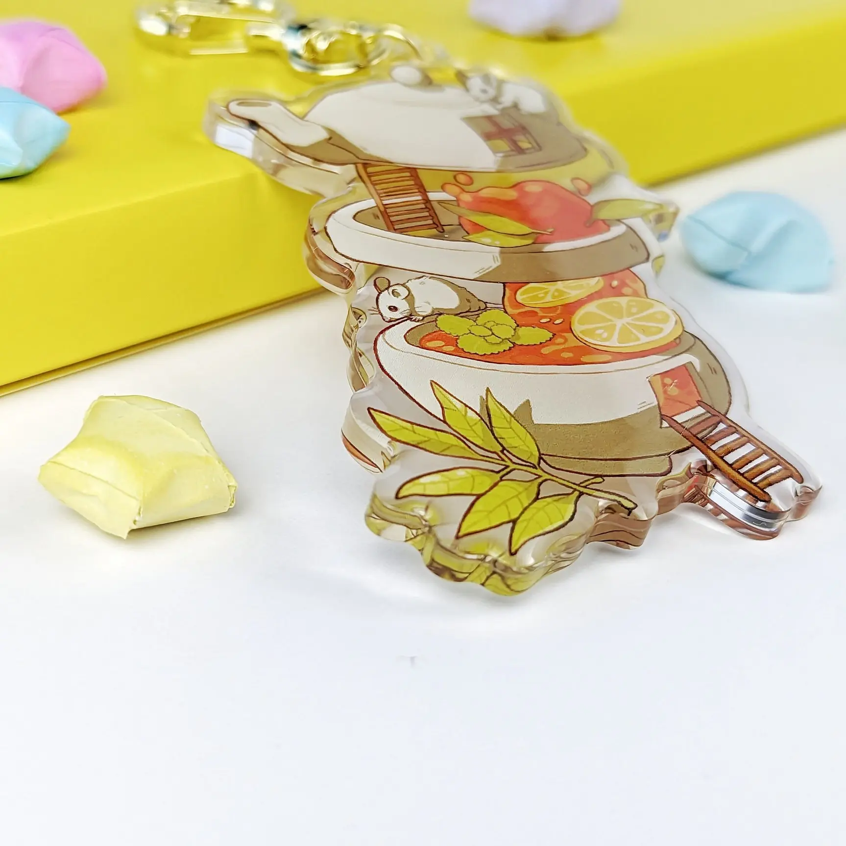 Lemon Mint Tea Acrylic Charm, photo 4