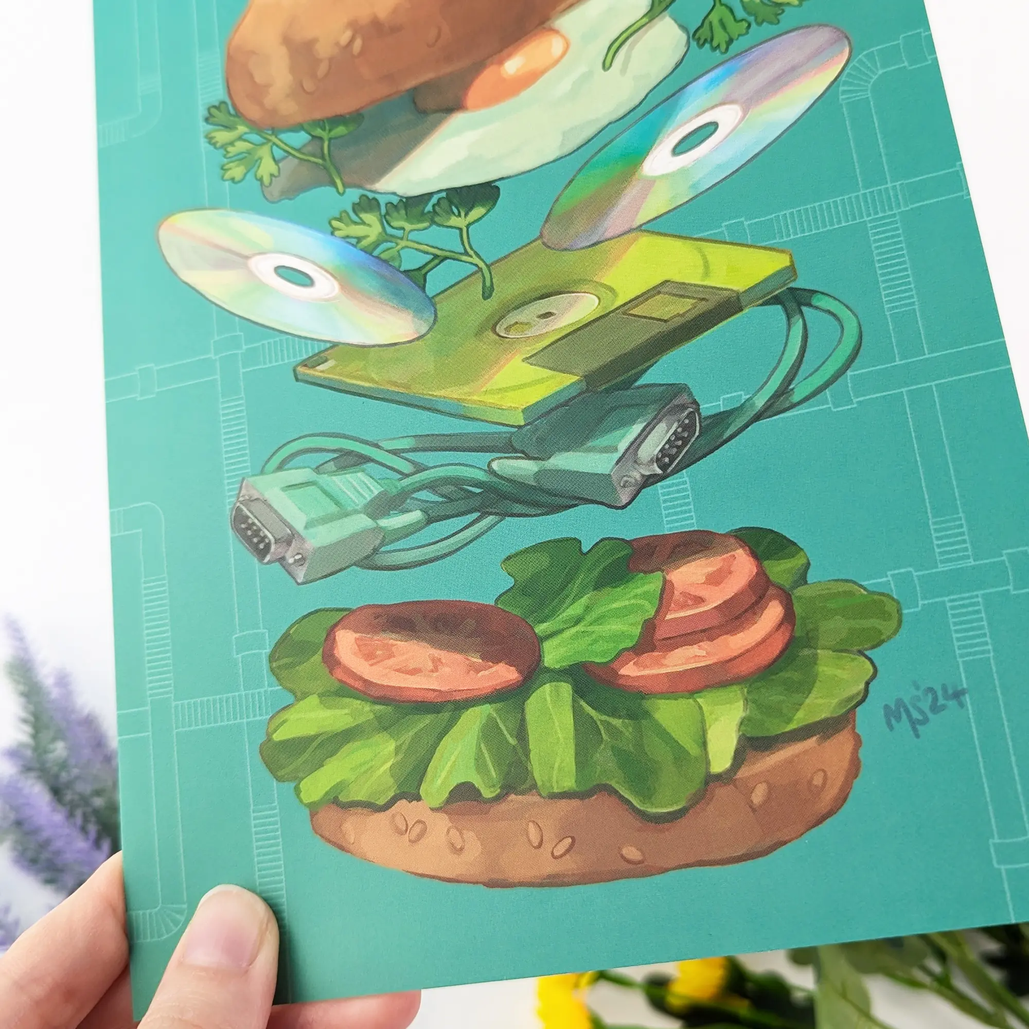 Retro Burger, Art Print, photo 4