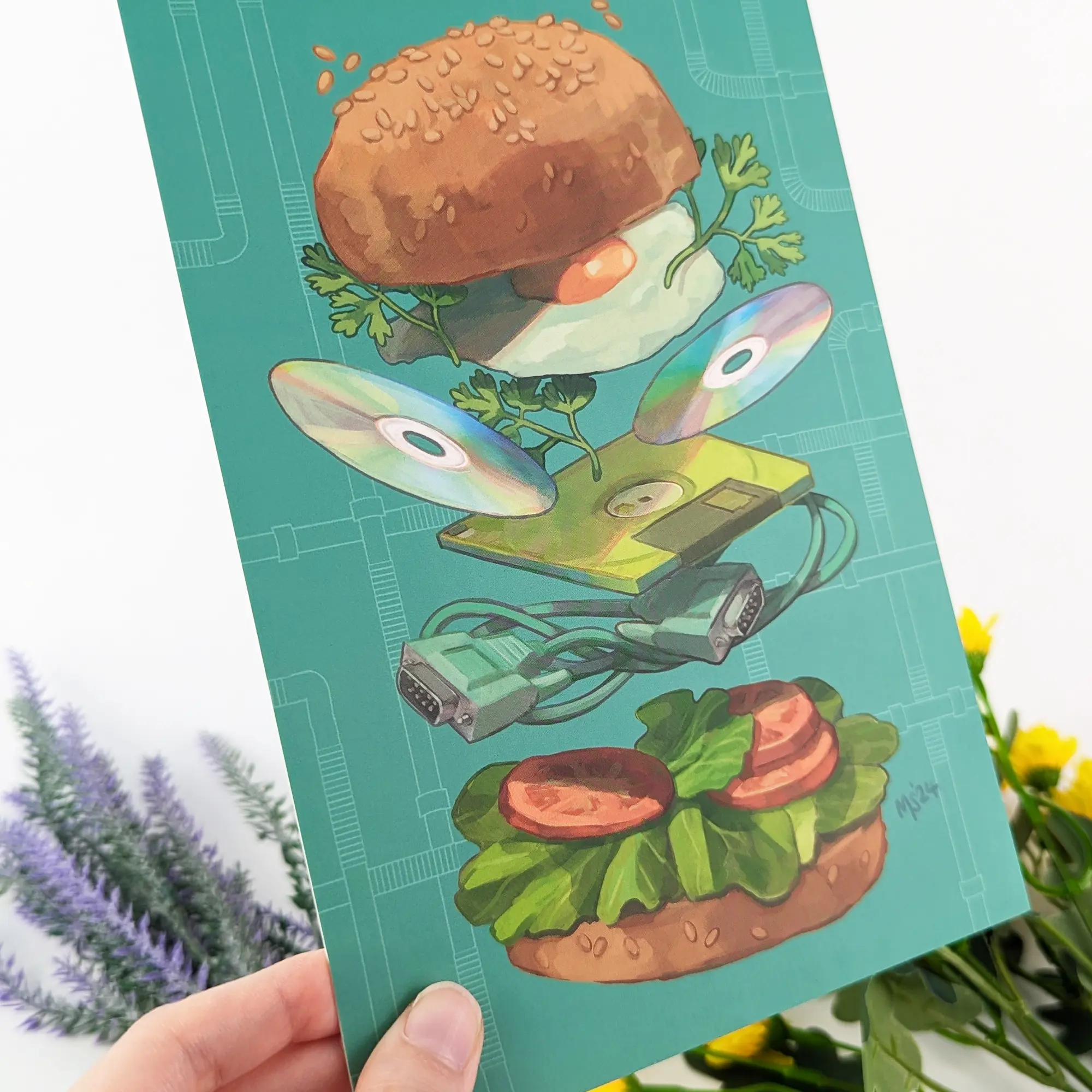 Retro Burger, Art Print, photo 2