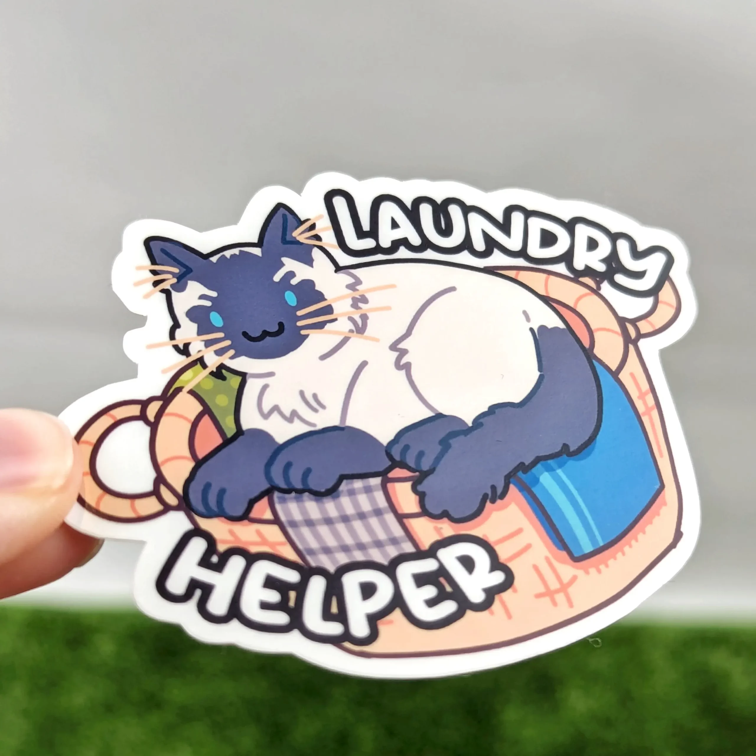 Laundry Cat Vinyl Sticker, photo 3