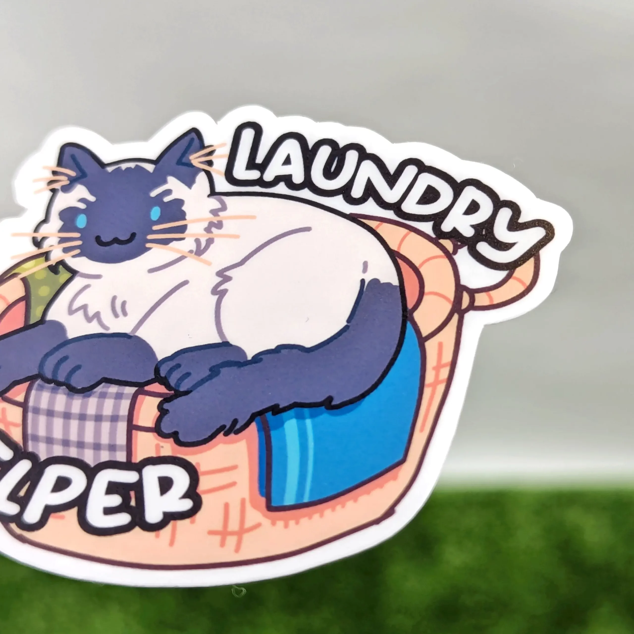 Laundry Cat Vinyl Sticker, photo 4