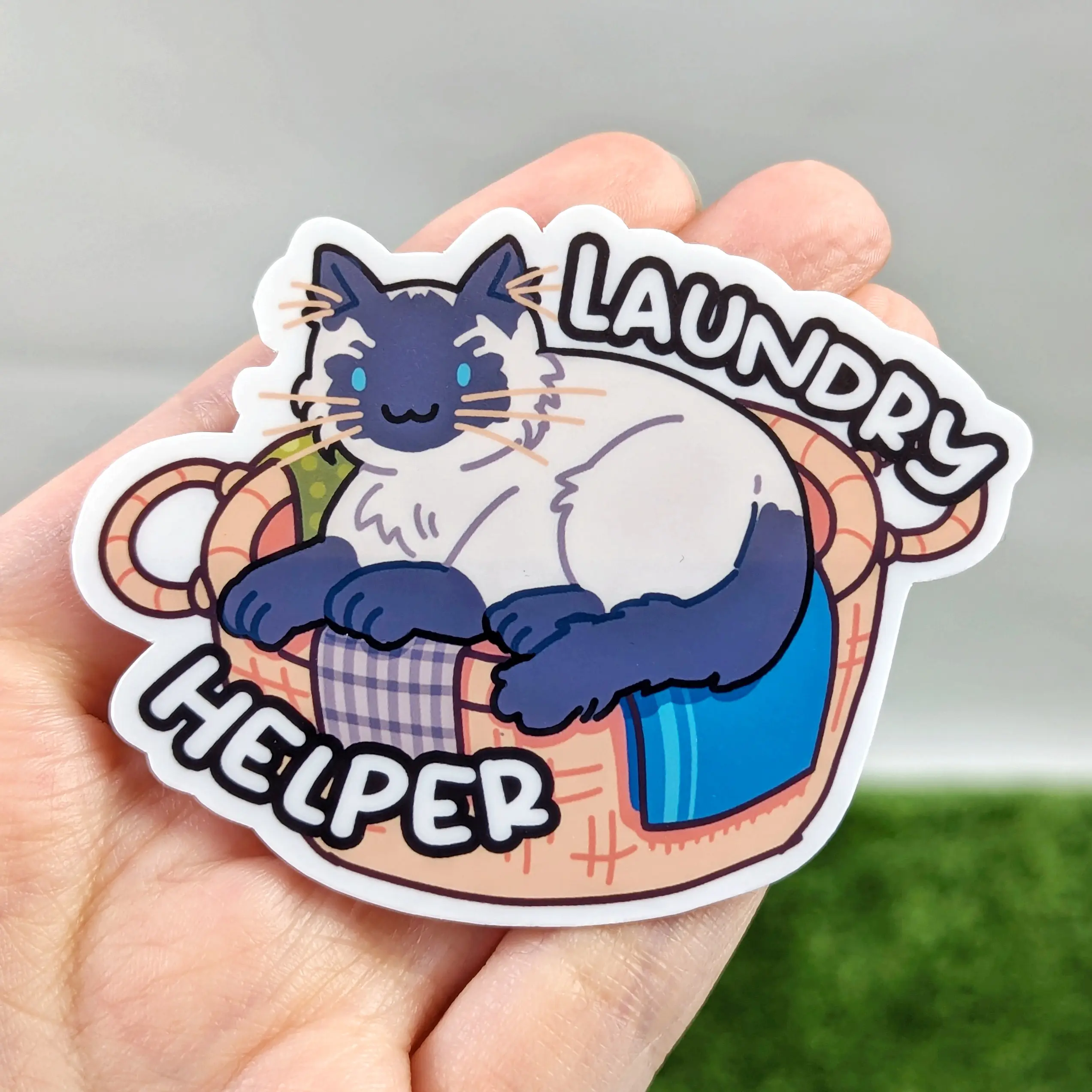 Laundry Cat Vinyl Sticker, photo 5