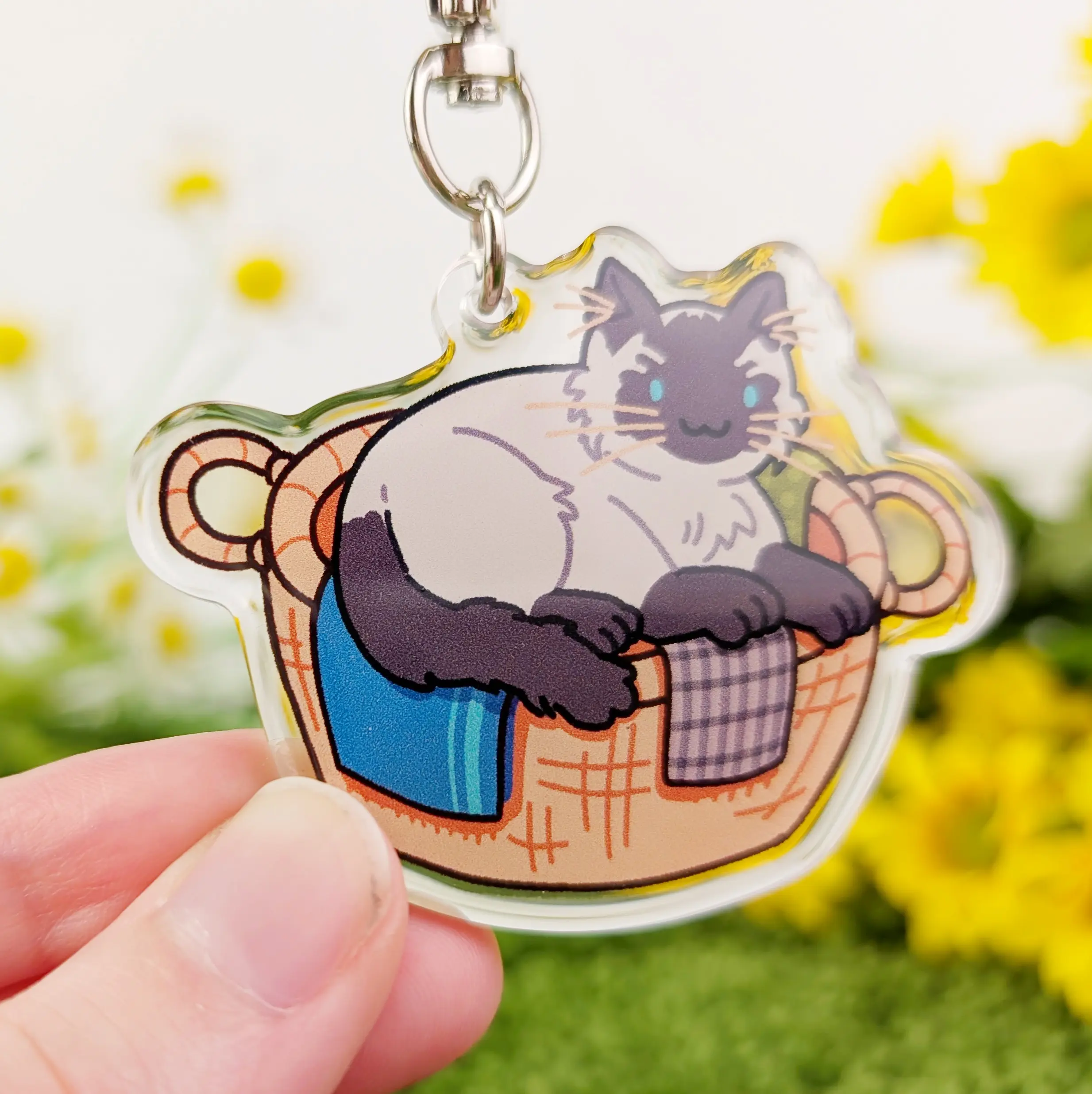 Laundry Cat Acrylic Charm, photo 2