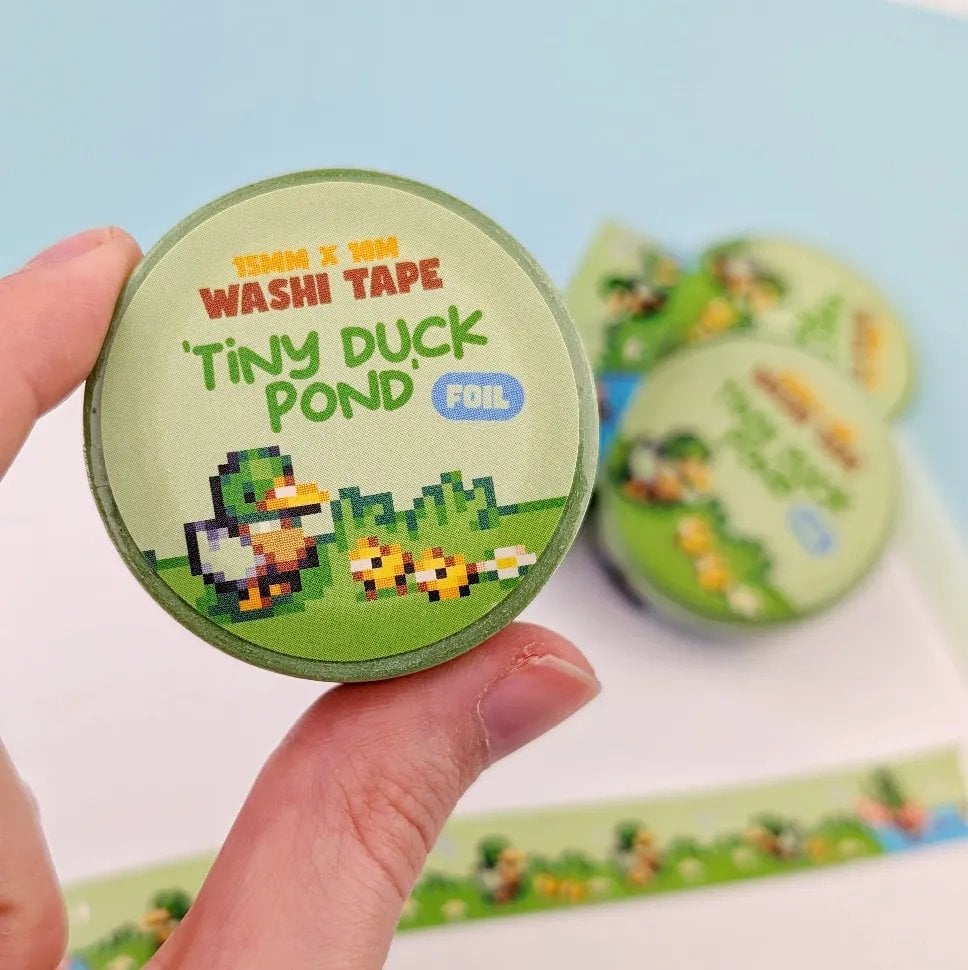 Tiny Duck Pond Foil Washi Tape, photo 7