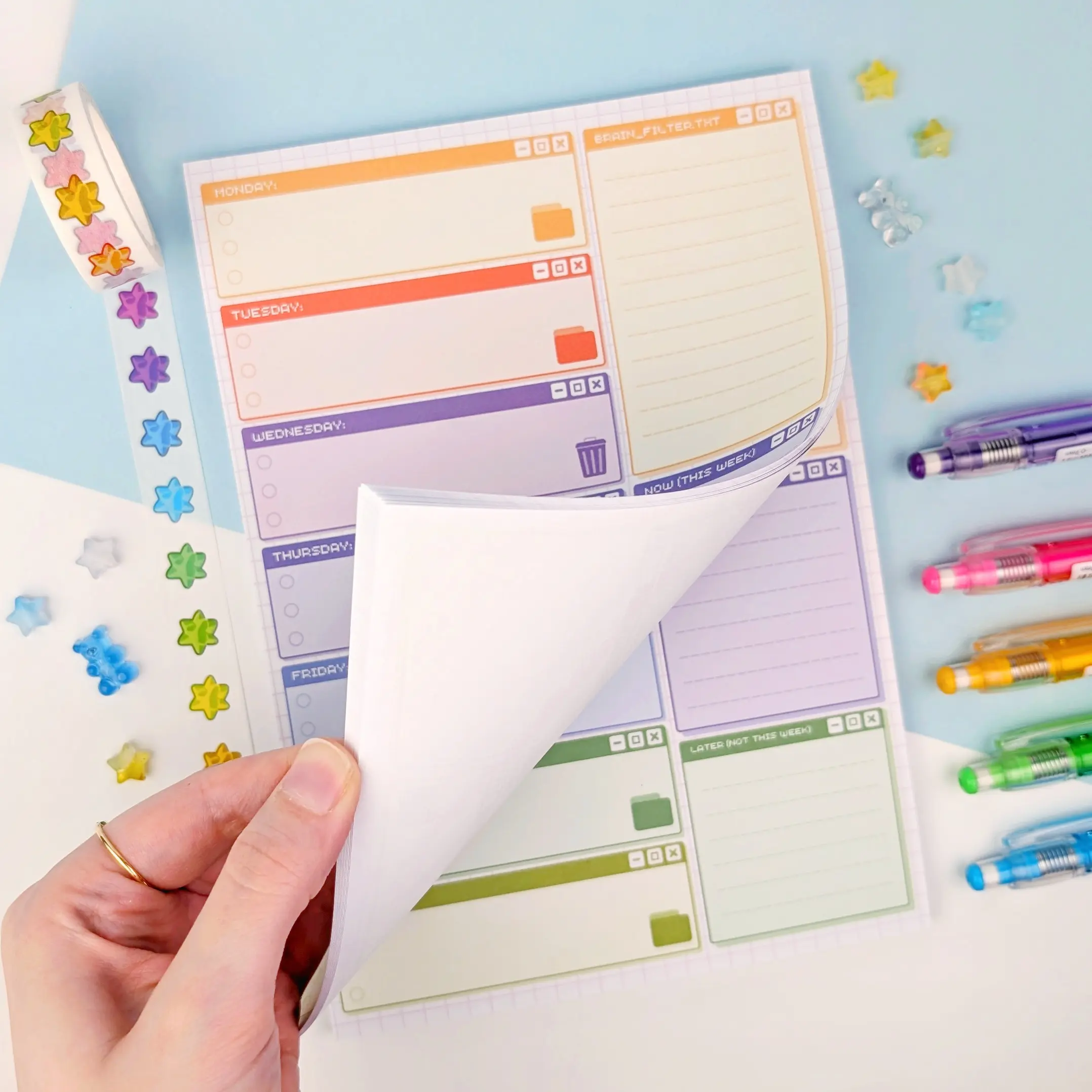 Rainbow Weekly Planner A5 Notepad, photo 3