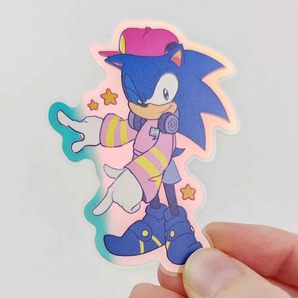 Sonic, Holographic & Glow In the Dark Vinyl Sticker, photo 6