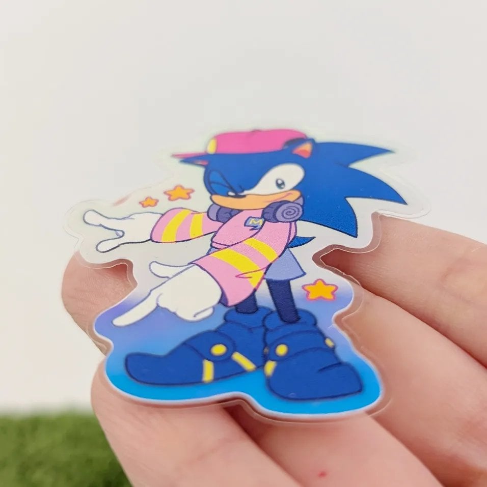 Sonic, Holographic & Glow In the Dark Vinyl Sticker, photo 3