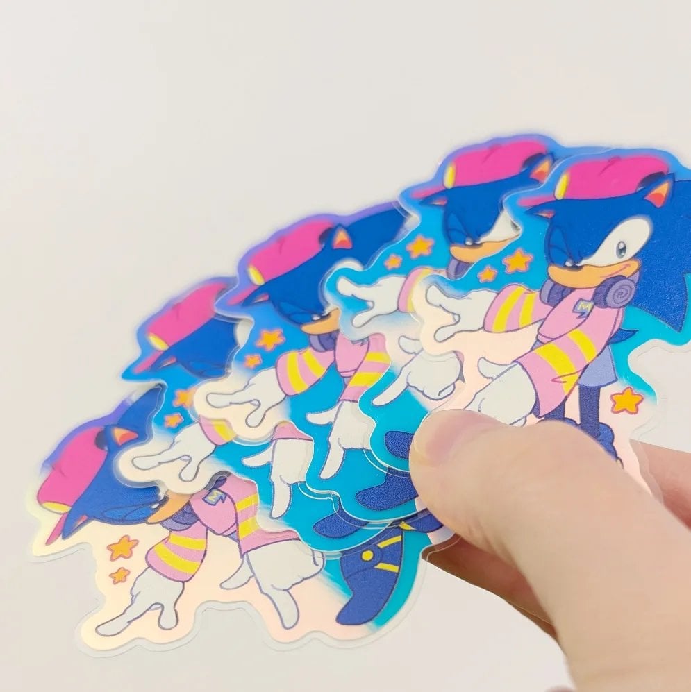Sonic, Holographic & Glow In the Dark Vinyl Sticker, photo 4