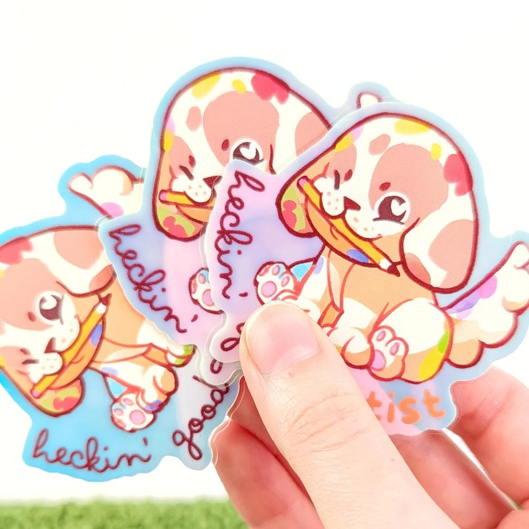 Heckin' Good Artist, Holographic & Glow In the Dark Vinyl Sticker, photo 4