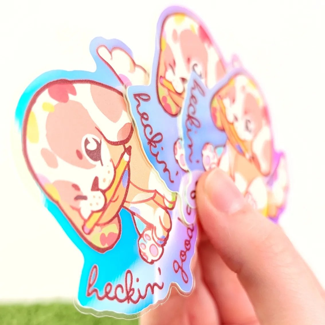 Heckin' Good Artist, Holographic & Glow In the Dark Vinyl Sticker, photo 5