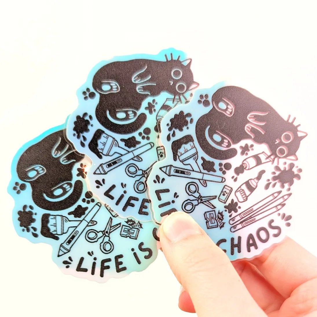 Life Is Chaos, Holographic & Glow In the Dark Vinyl Sticker, photo 4