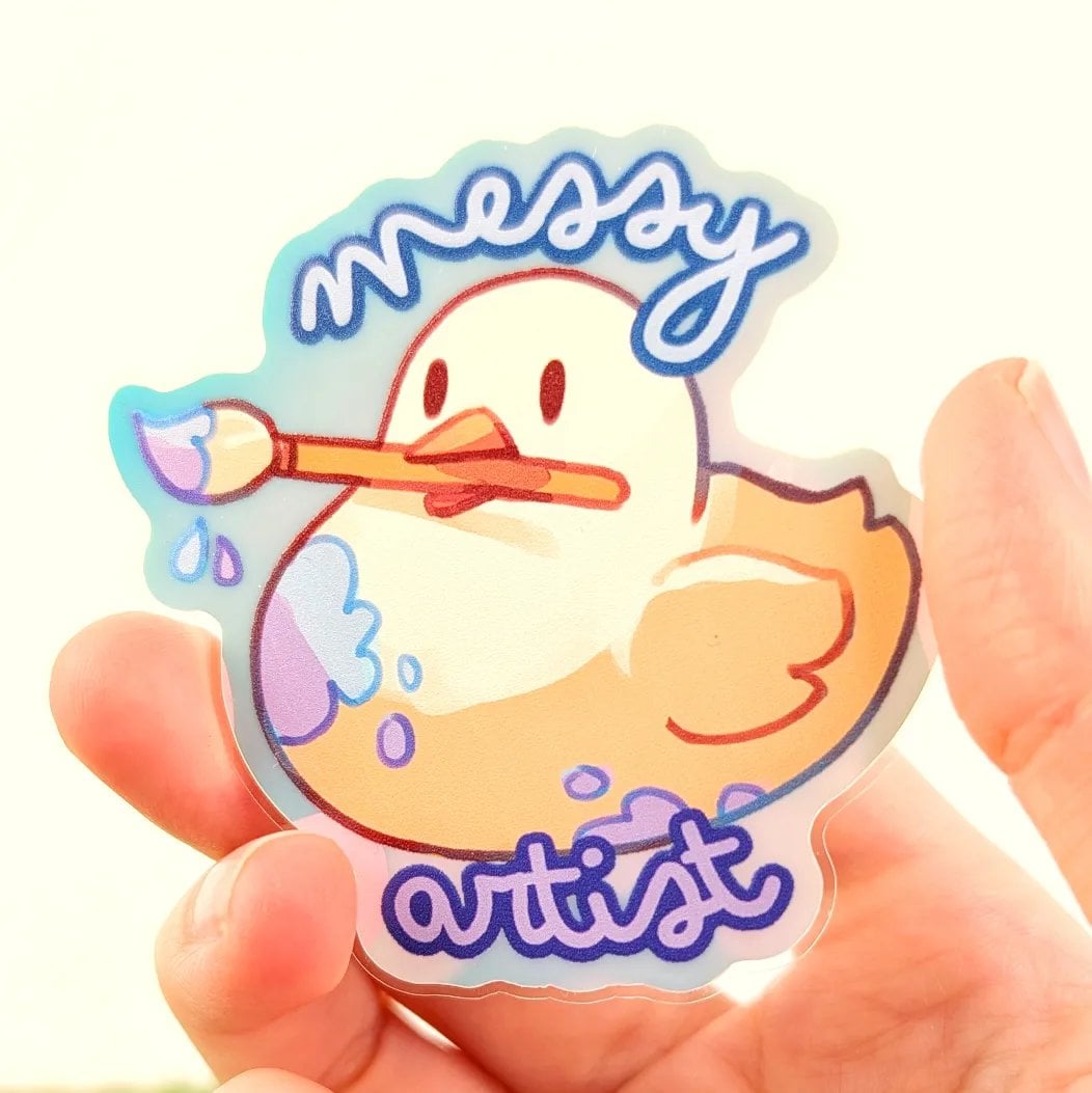 Messy Artist, Holographic & Glow In the Dark Vinyl Sticker, photo 5
