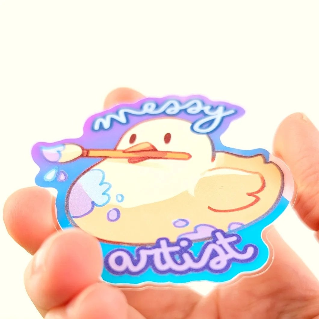 Messy Artist, Holographic & Glow In the Dark Vinyl Sticker, photo 3