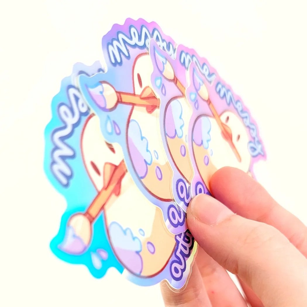 Messy Artist, Holographic & Glow In the Dark Vinyl Sticker, photo 6