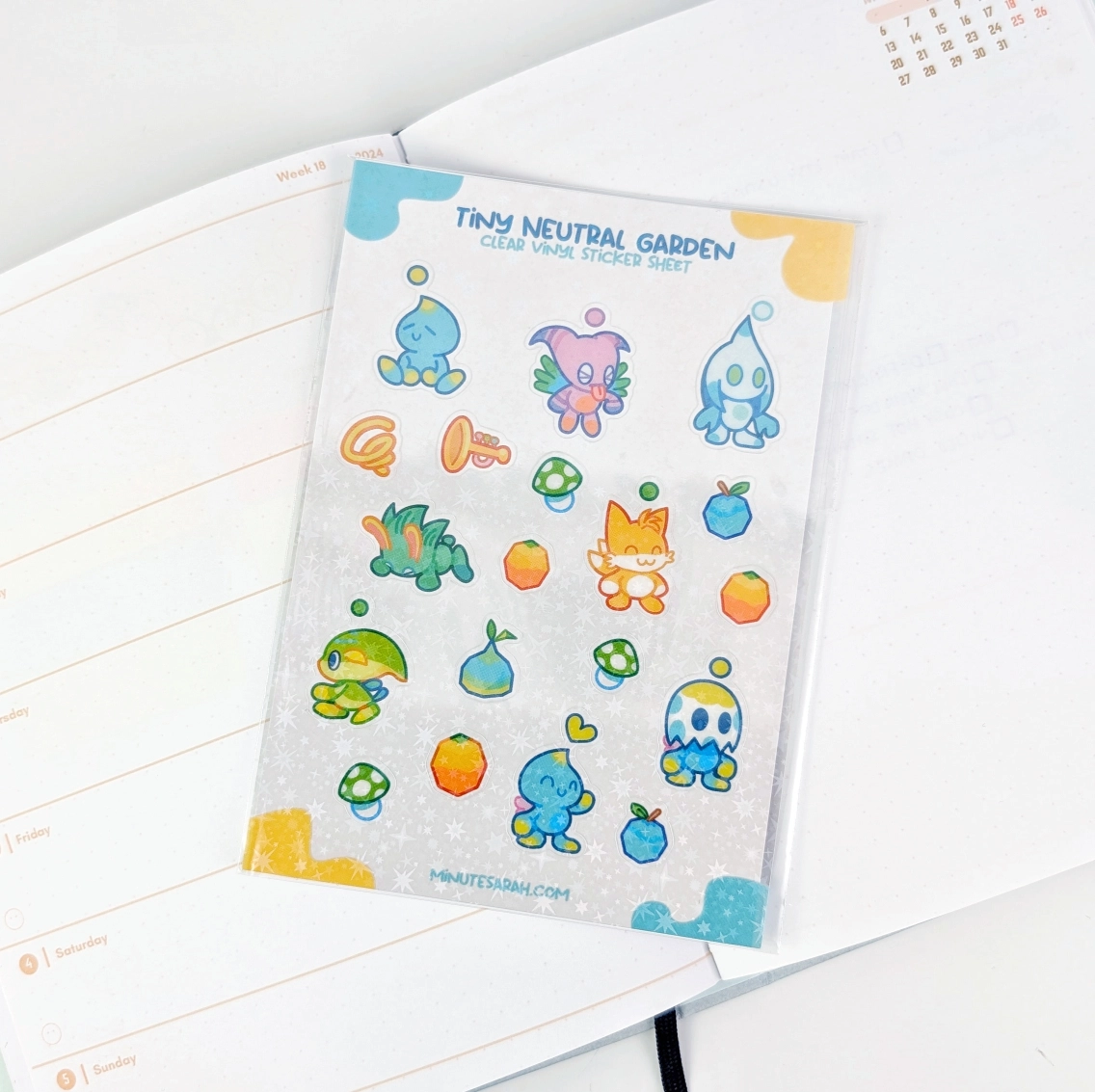 Tiny Neutral Garden Clear Vinyl Sticker Sheet, photo 3