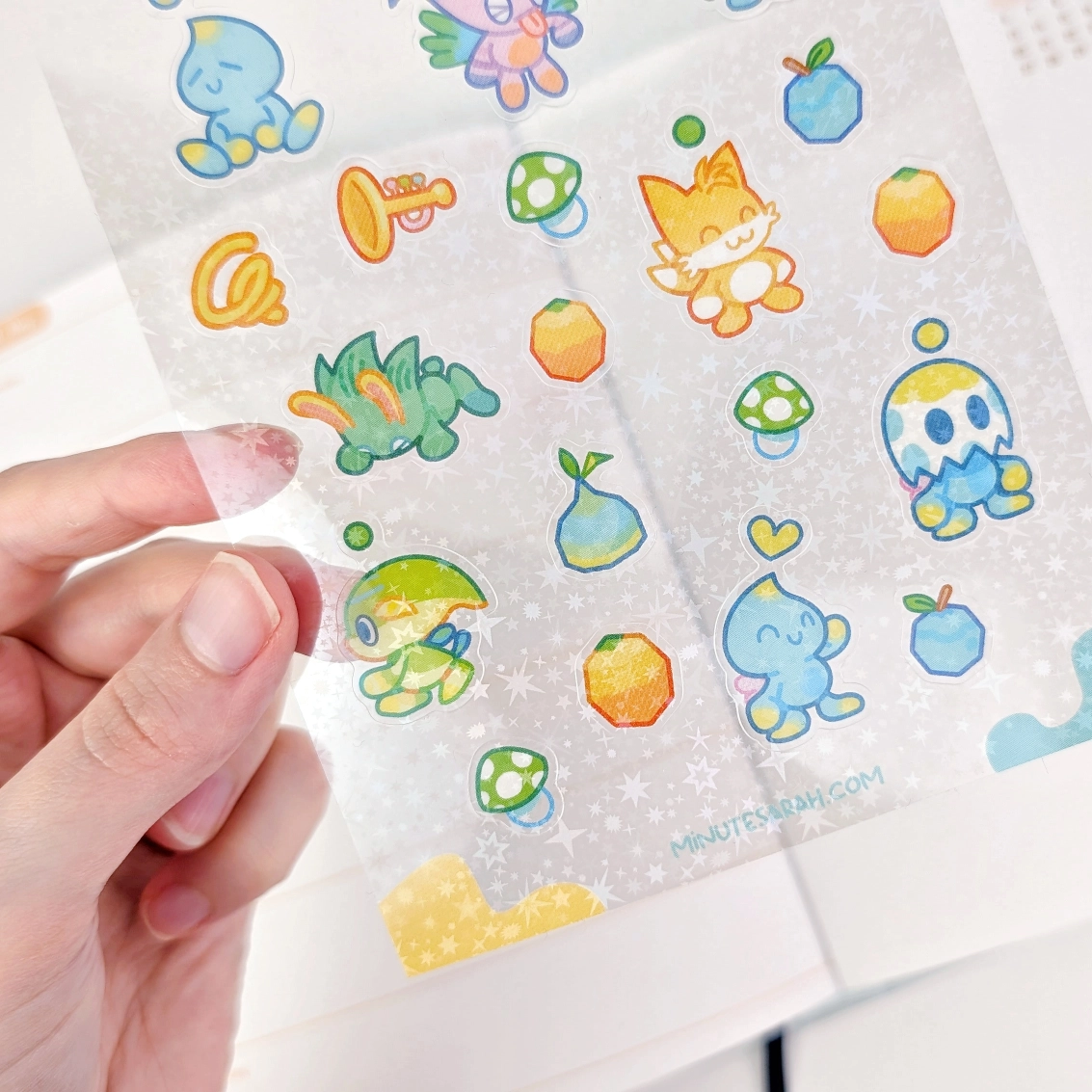 Tiny Neutral Garden Clear Vinyl Sticker Sheet, photo 2