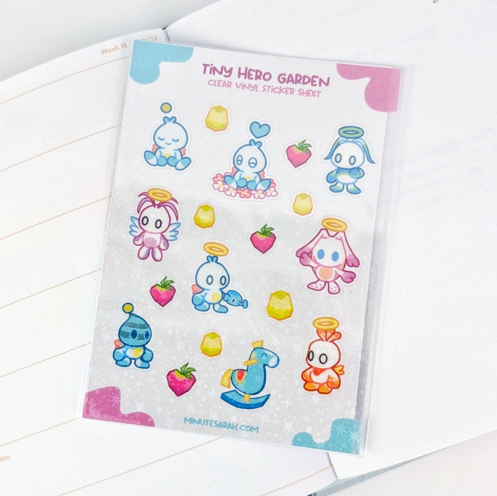 Tiny Hero Garden Clear Vinyl Sticker Sheet, photo 3