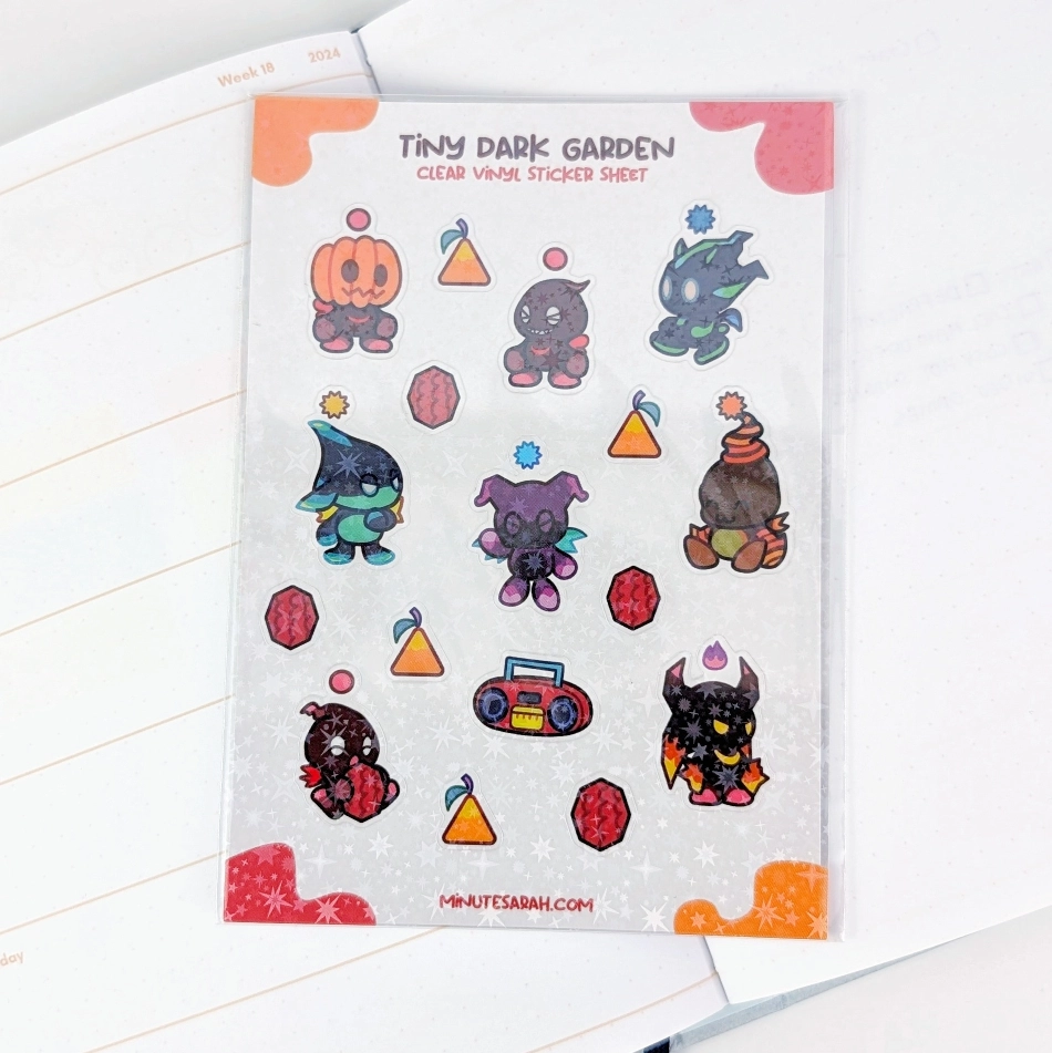 Tiny Dark Garden Clear Vinyl Sticker Sheet, photo 5