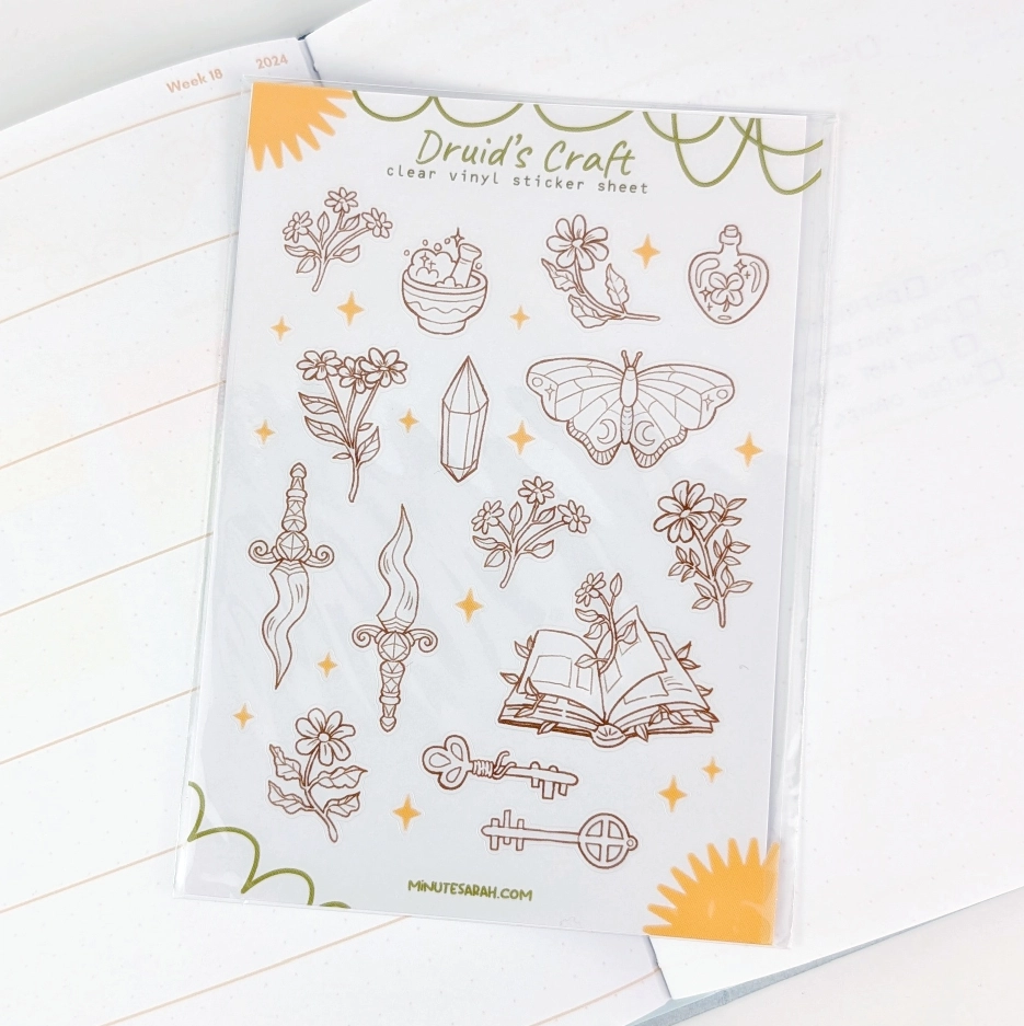 Druids Craft Clear Vinyl Sticker Sheet, photo 3