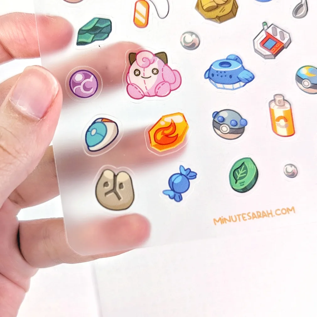 Tiny PokeMart Clear Vinyl Sticker Sheet, photo 2