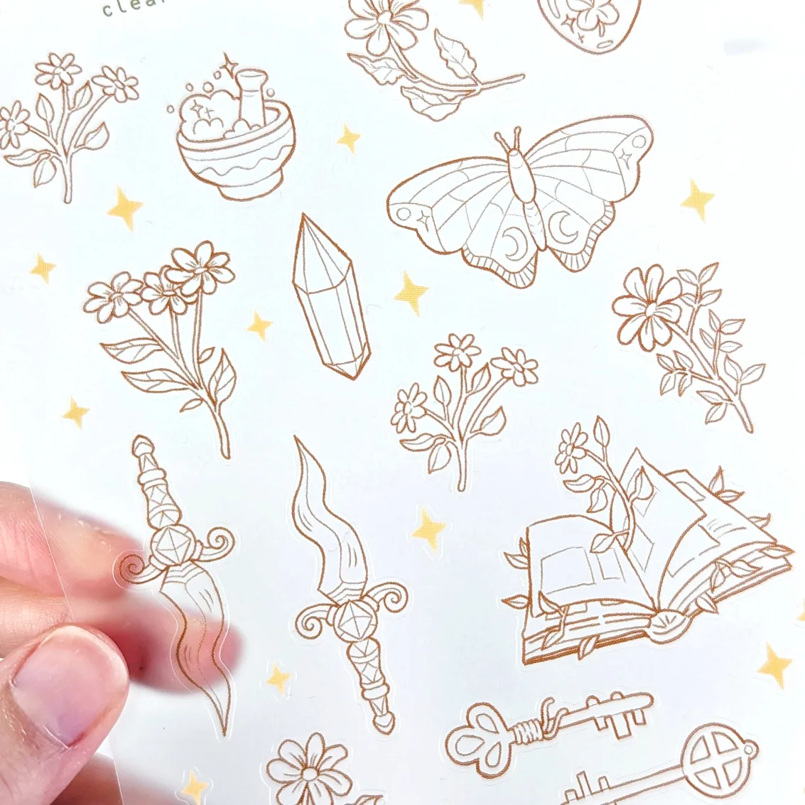 Druids Craft Clear Vinyl Sticker Sheet, photo 2